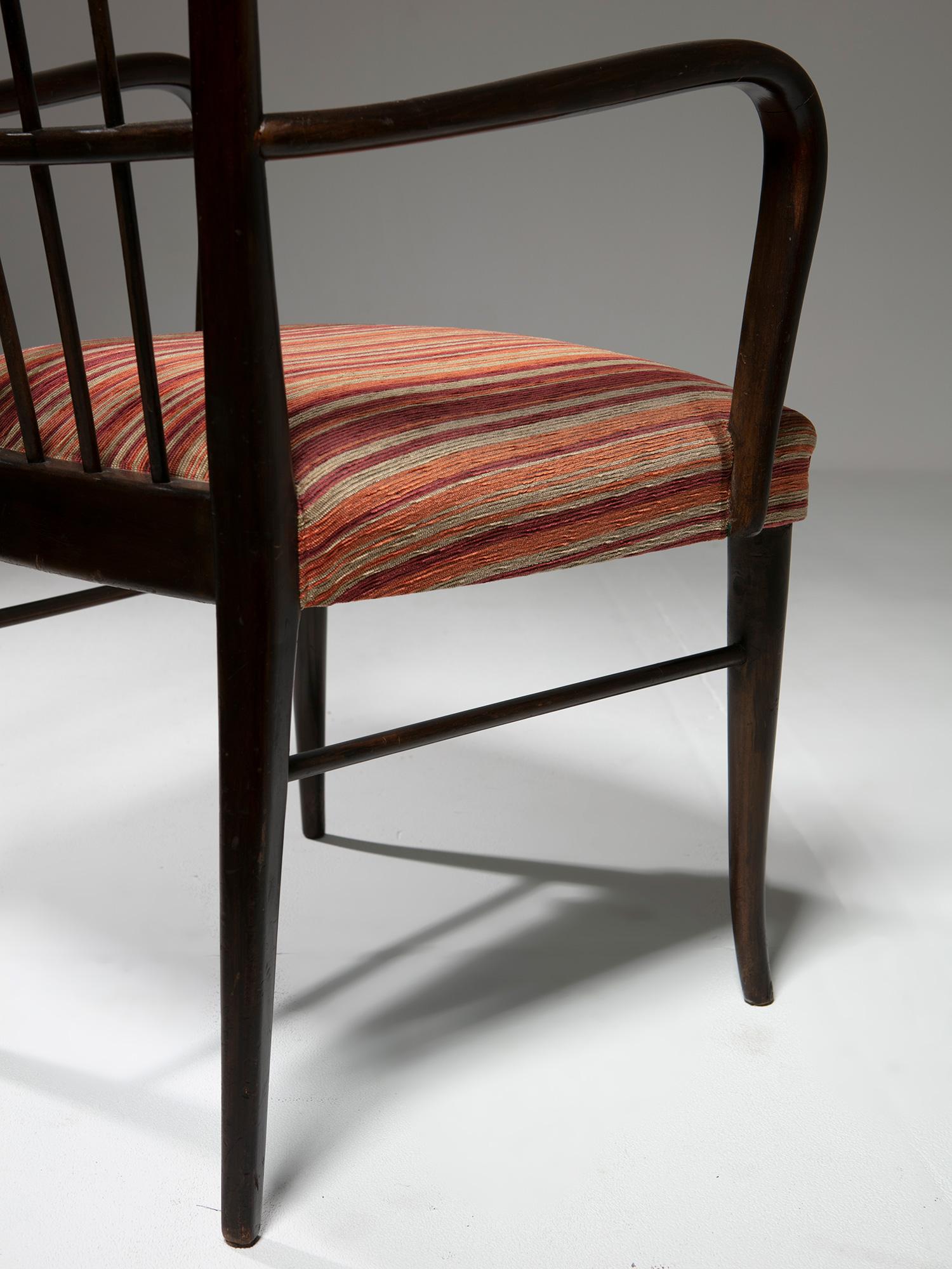 Paire de fauteuils en Wood attribués à Paolo Buffa, Italie, années 1950 en vente 3