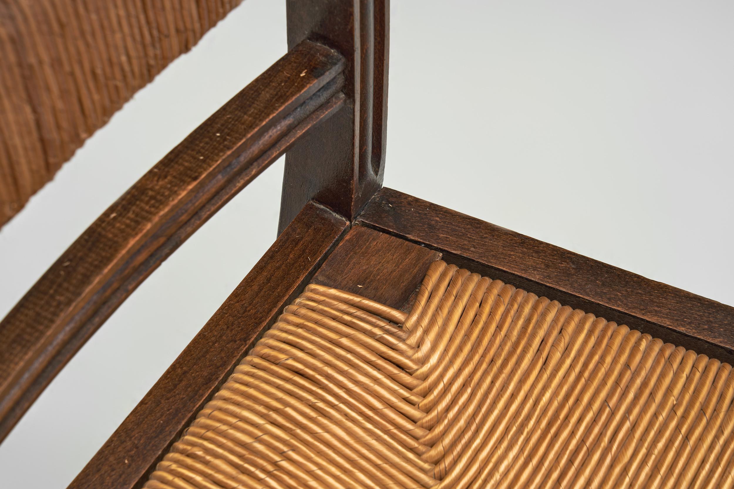Paire de fauteuils en Wood à la manière de Charles Dudouyt, Europe ca 1940s en vente 5