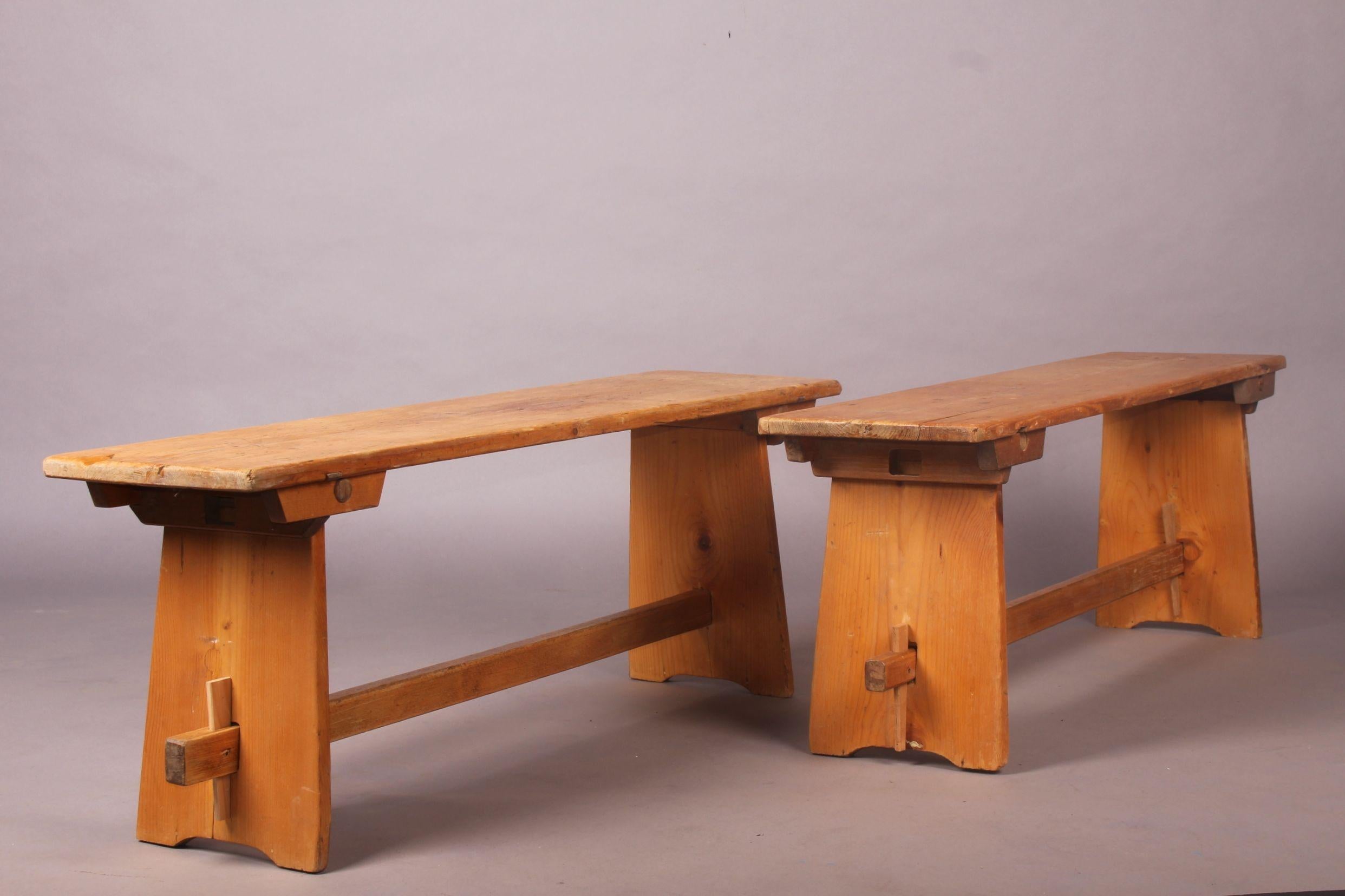 Pair of Wood Bench 3