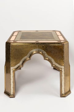 Paire de côtés en bois, bronze et acrylique signés par R. CIRCA, Espagne, vers 1970.