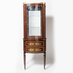Pair of Wood, Bronze and Glass Showcases Vitrines, France, Late 19th Century