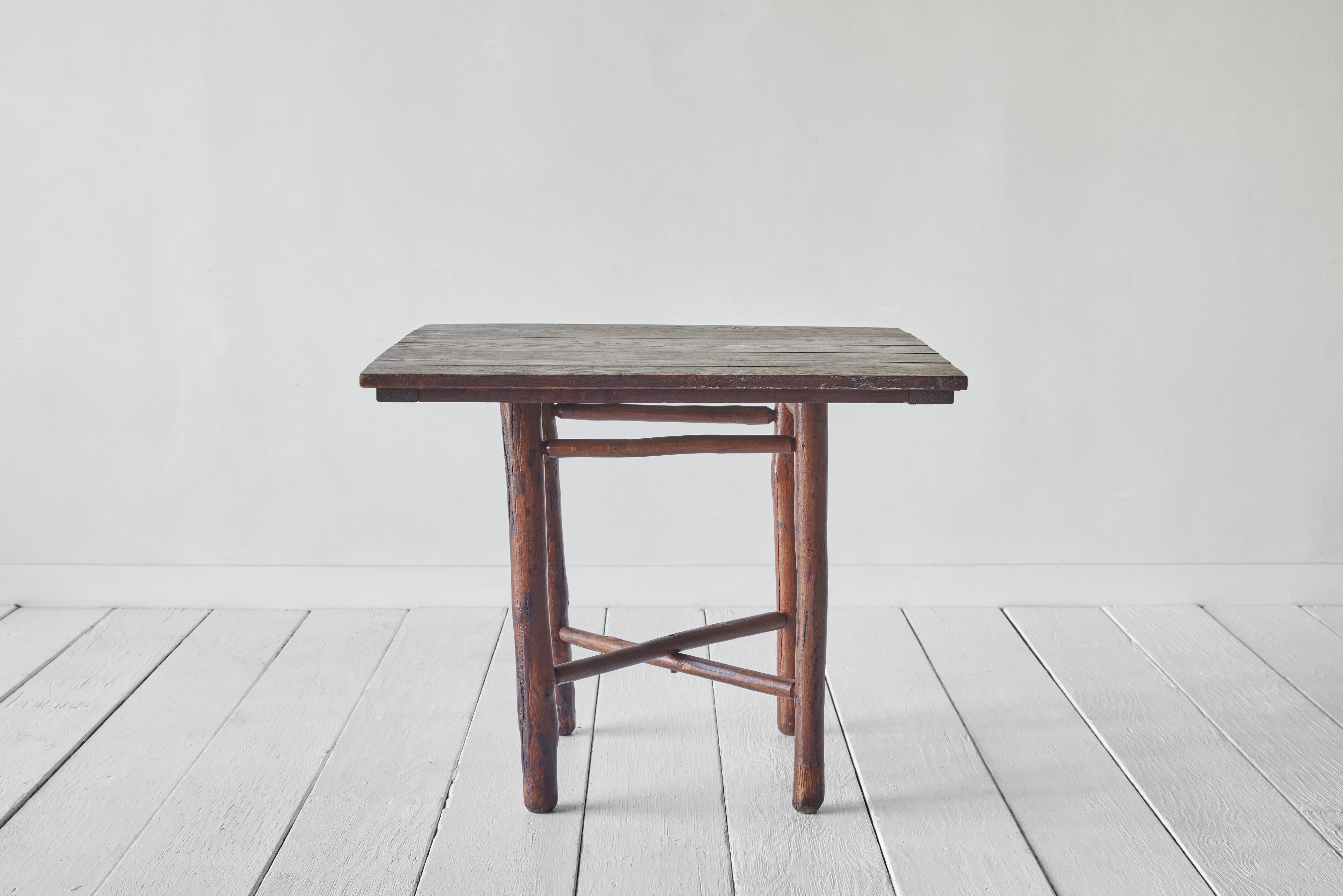 Wood Brutalist Table For Sale 3