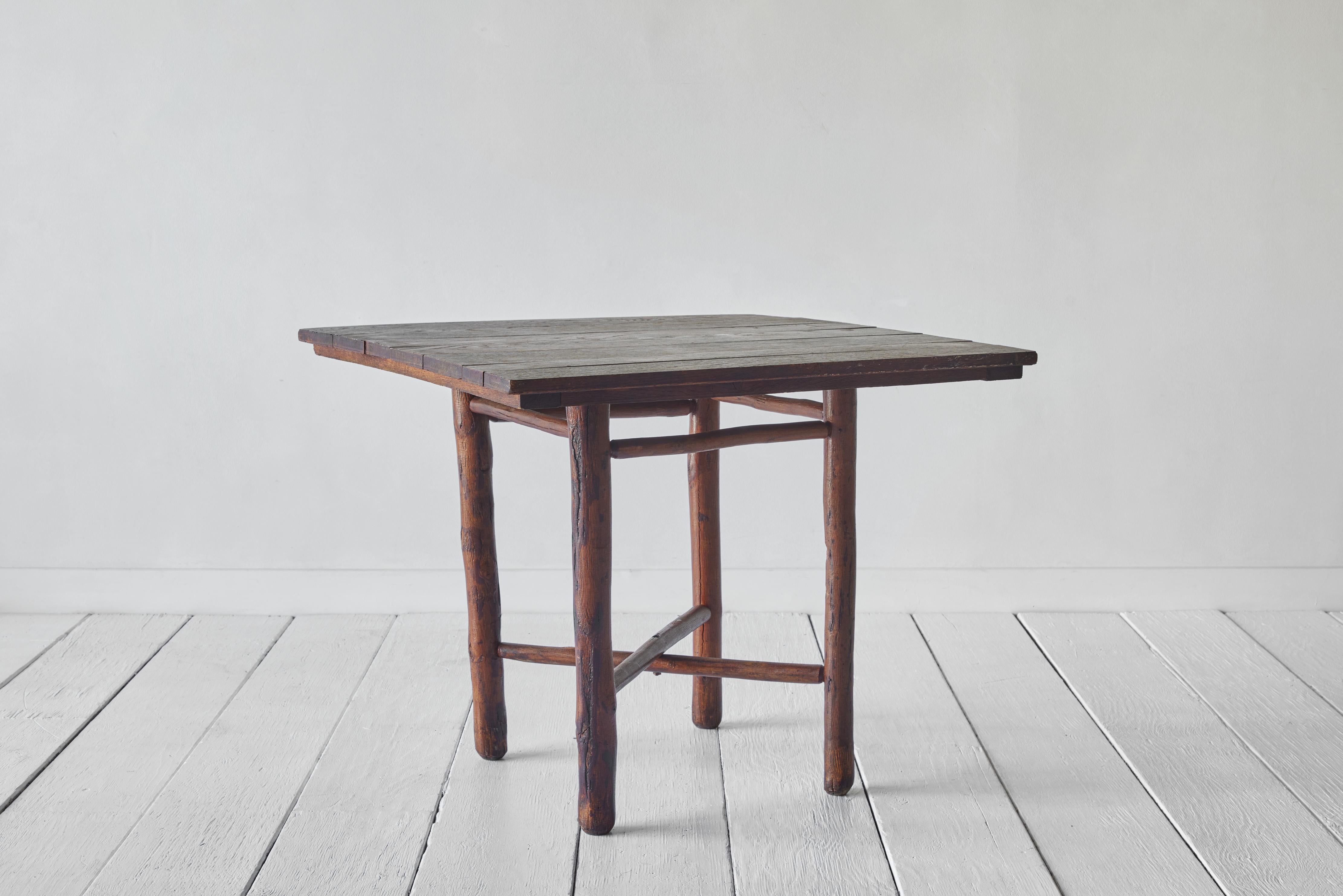 Wood Brutalist Table For Sale 4
