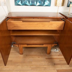 Pair of wood cabinets with internal drawers