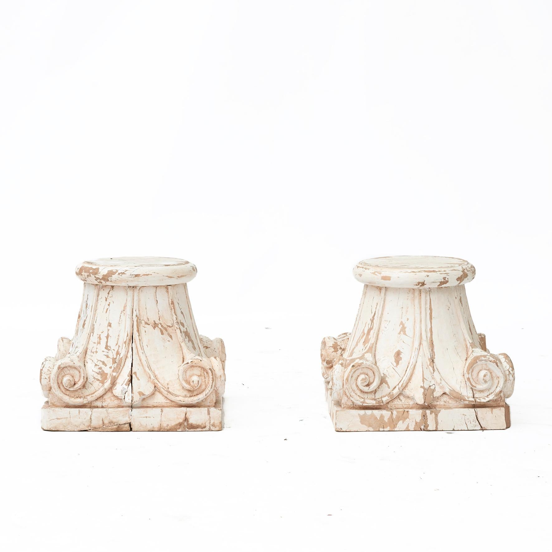 Pair of Wood Capitals, c 1880-1900 For Sale 2