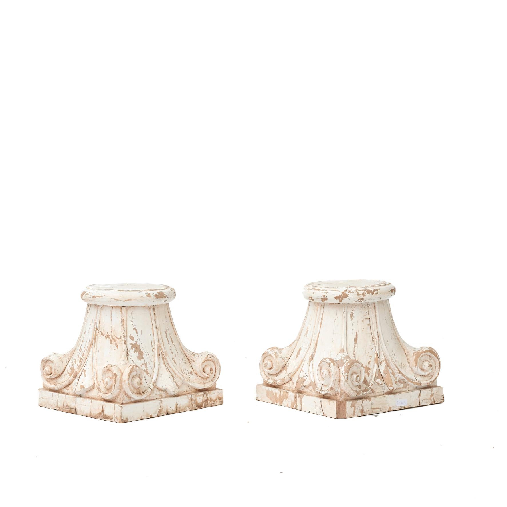 Pair of Wood Capitals, c 1880-1900 For Sale 3