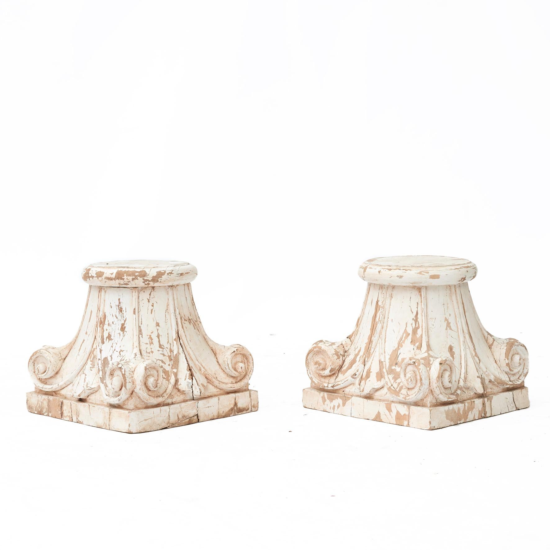 Pair of Wood Capitals, c 1880-1900 For Sale 1