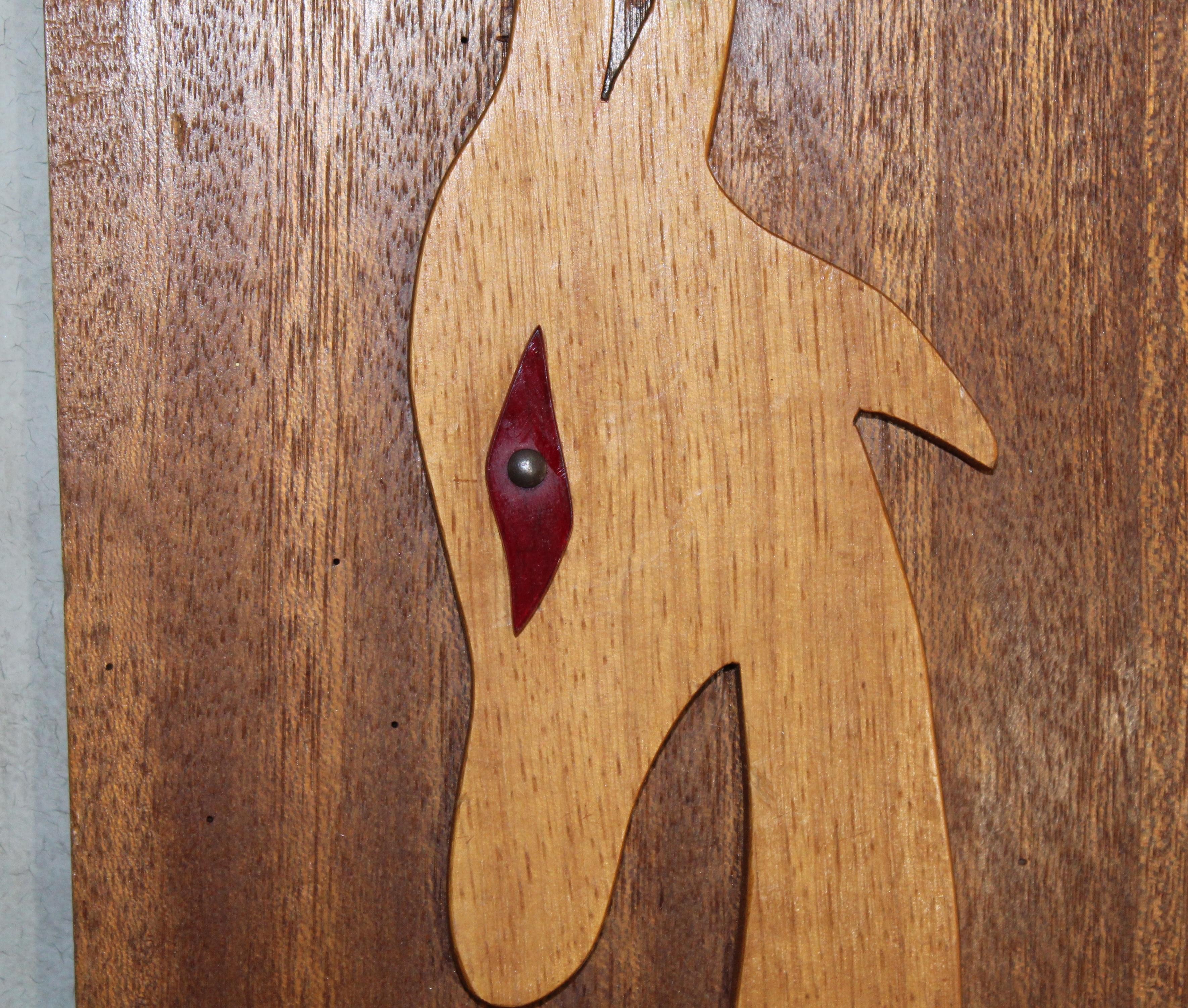 Mid-Century Modern Paire d'art mural sculpté en bois en vente