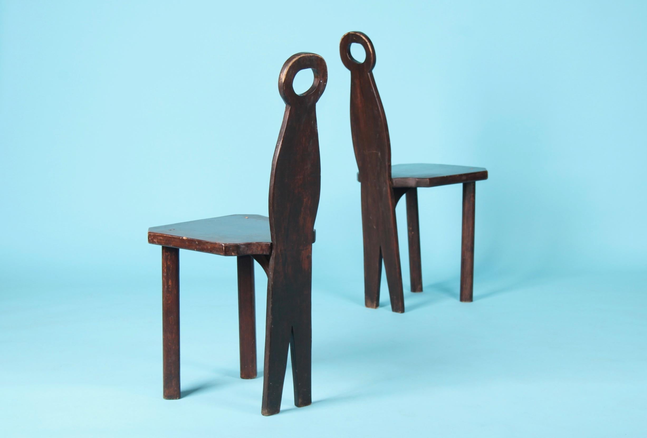Pair of Wood Chairs 1