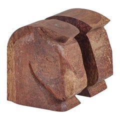 Pair of Wood Horse Head Bookends