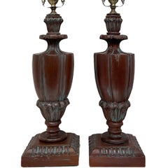 Pareja de Lámparas de Madera