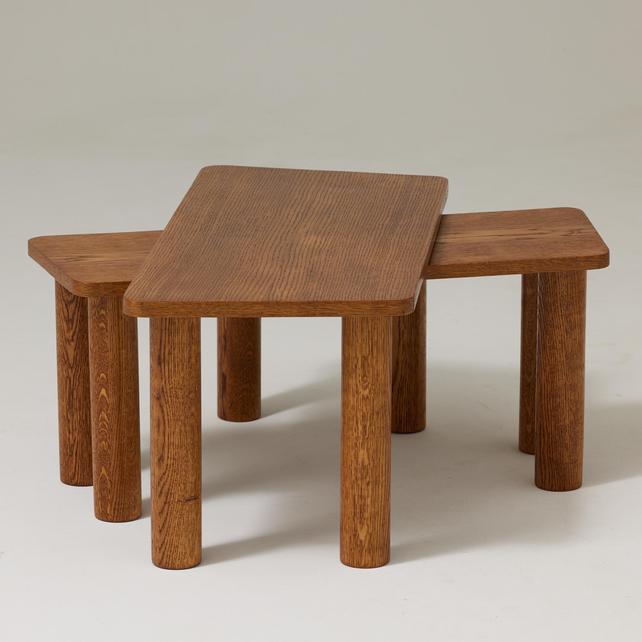 Paire de tables basses en Wood Mid Century Modern, circa 1950 en vente 7