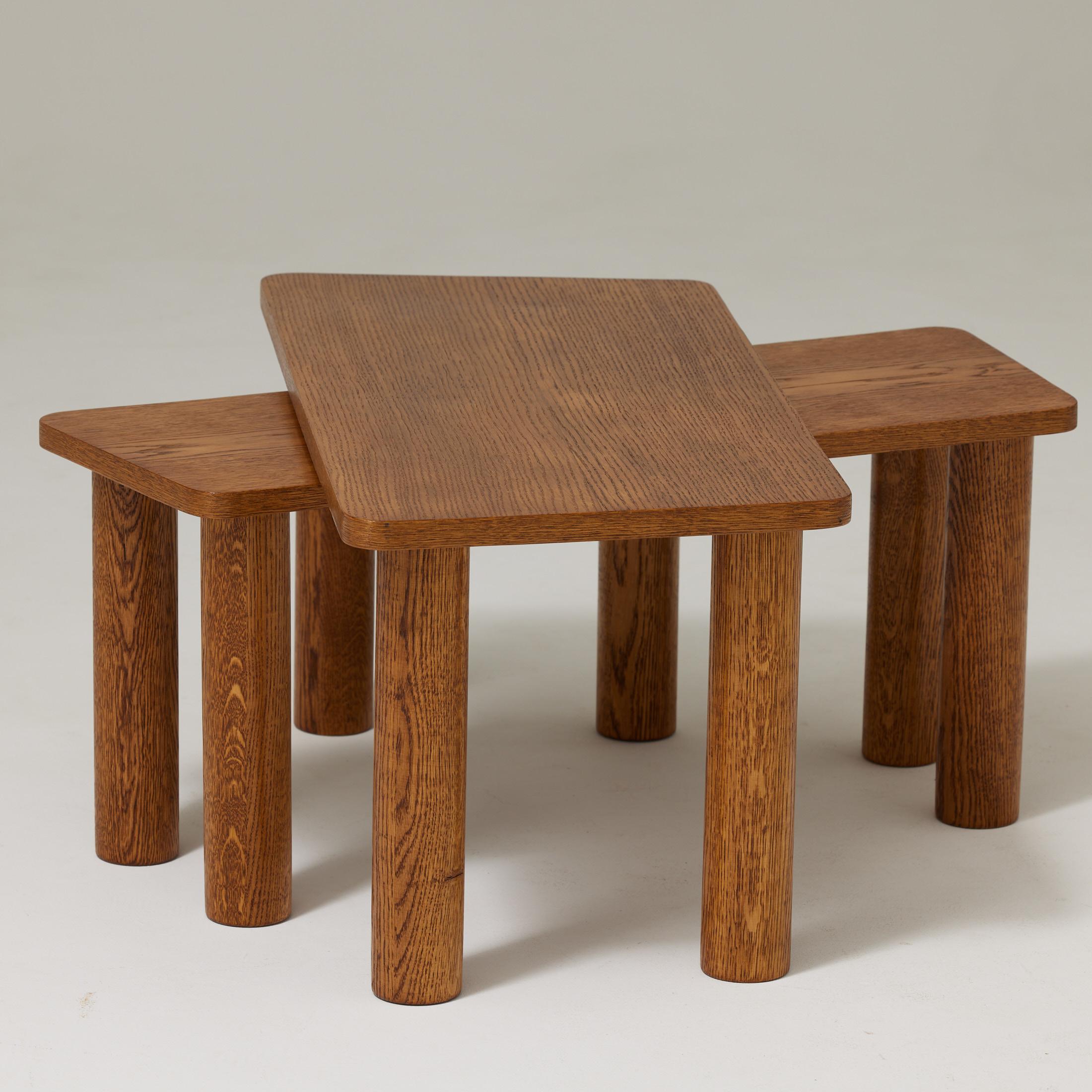 Paire de tables basses en Wood Mid Century Modern, circa 1950 en vente 8