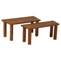 Pair of Wood Mid Century Modern Coffee Tables, circa 1950