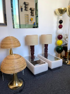 Coppia di lampade scultura in Wood di Gianni Pinna. Italia, anni '70