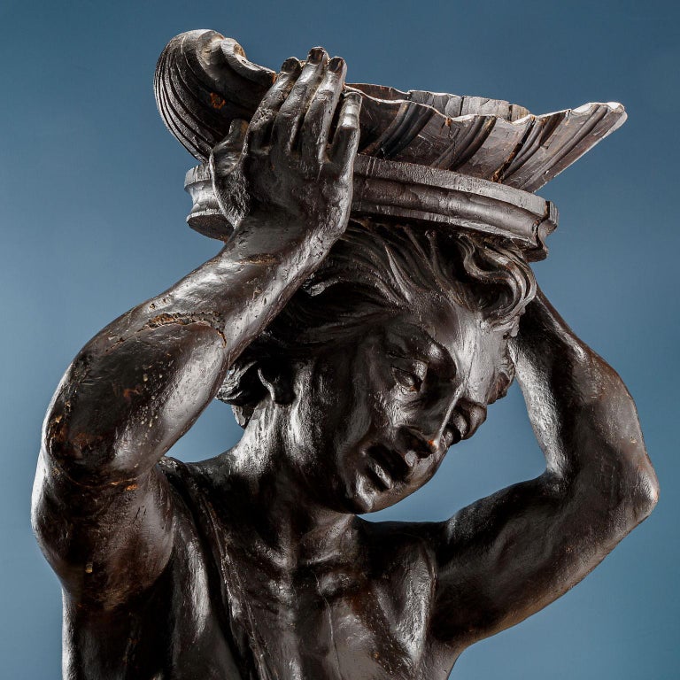 Pair of Wood Sculptures For Sale at 1stDibs