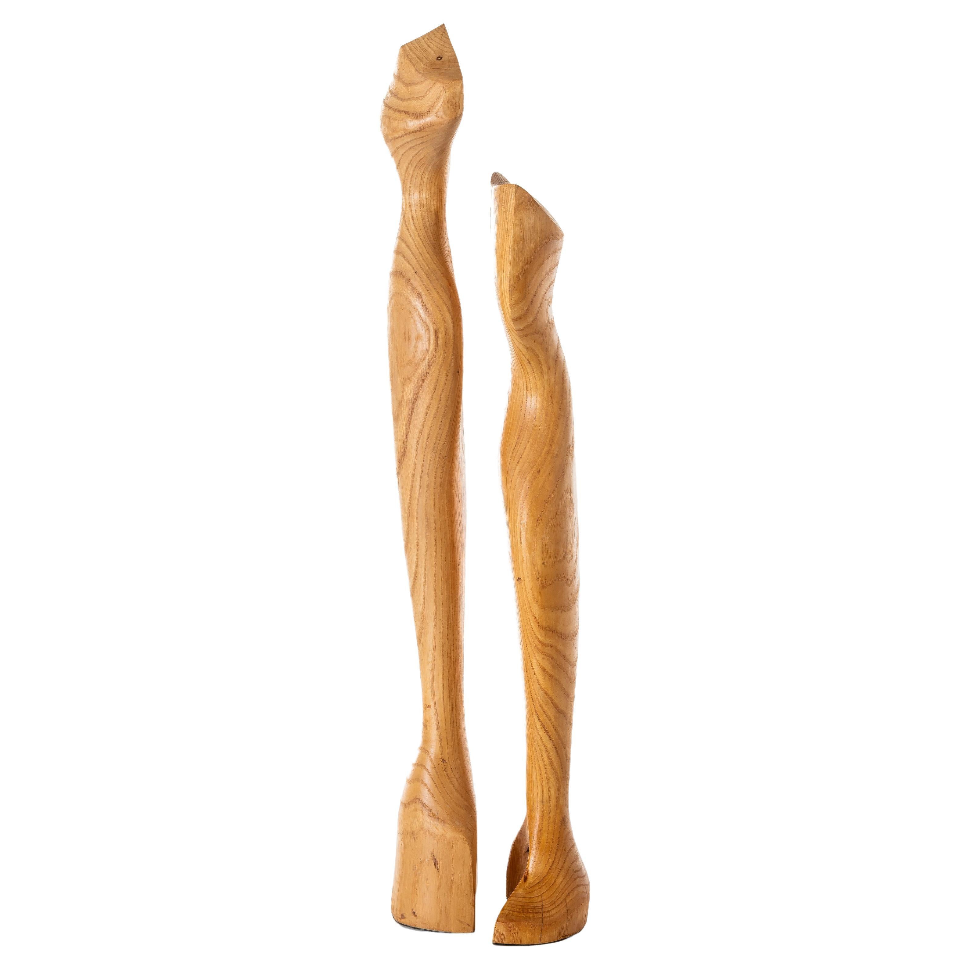 Pair of Wood Sculptures
