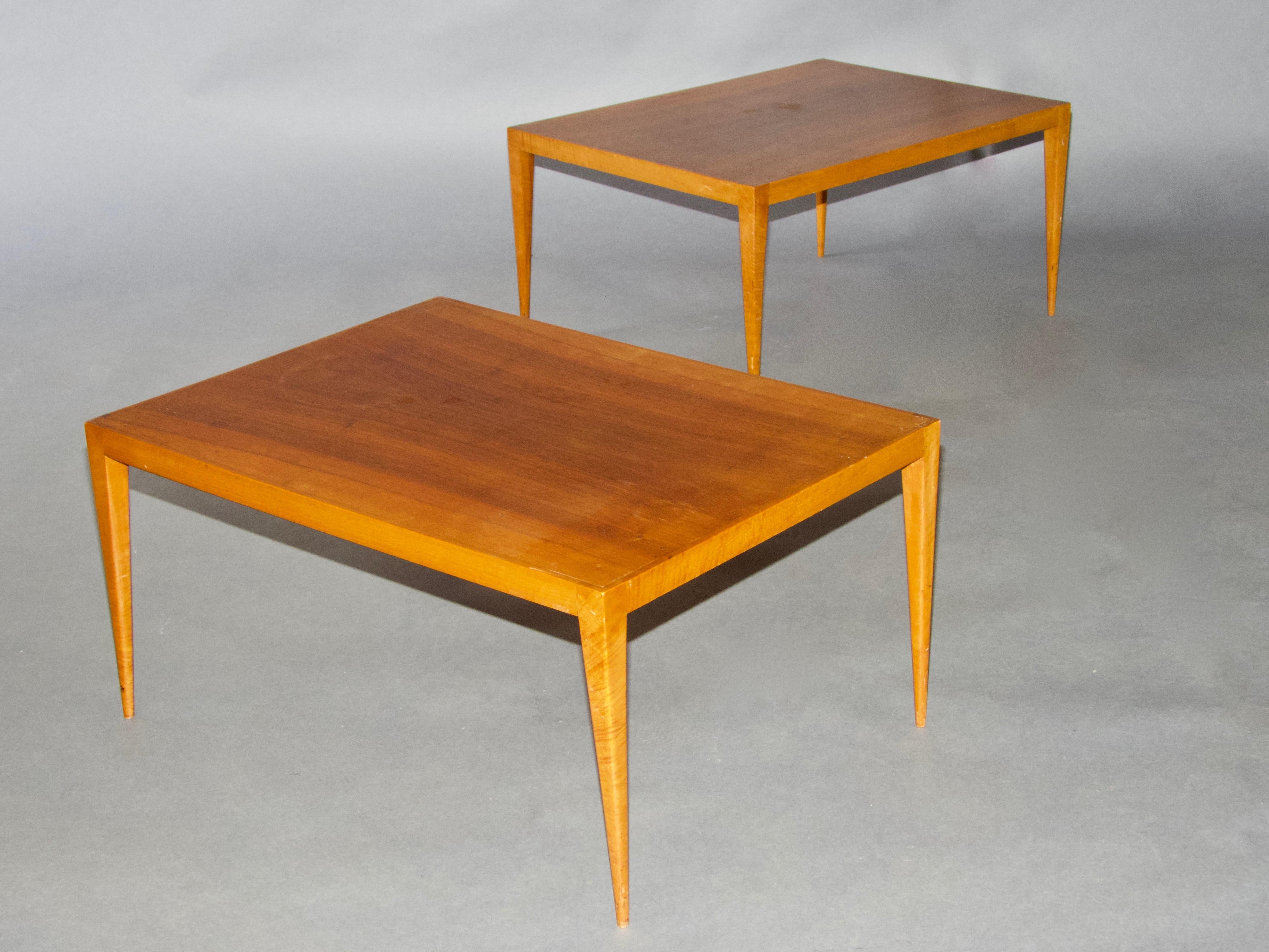Wood Pair of wood side table For Sale