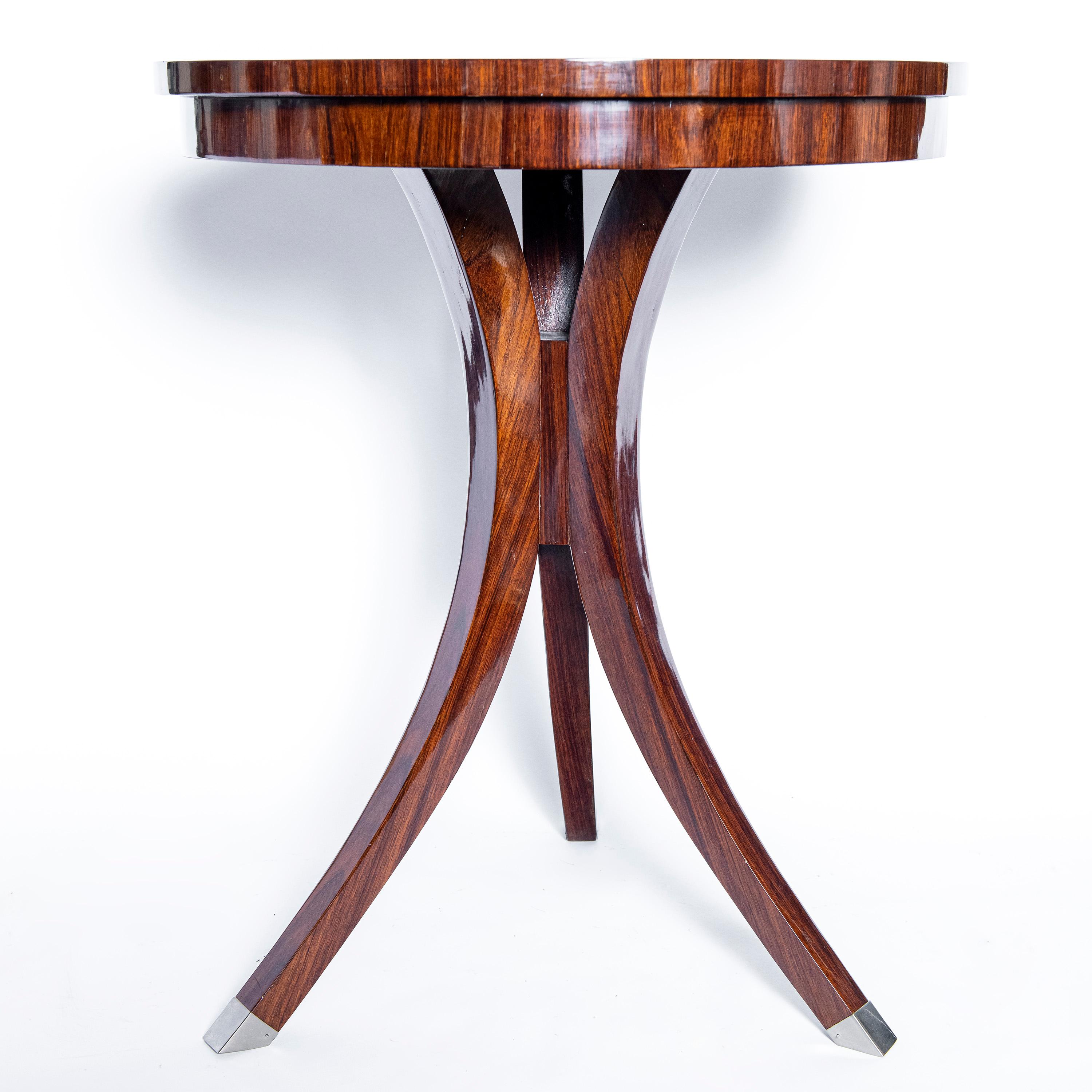 French Pair of Wood Side Tables, Art Deco Period, France, circa 1940