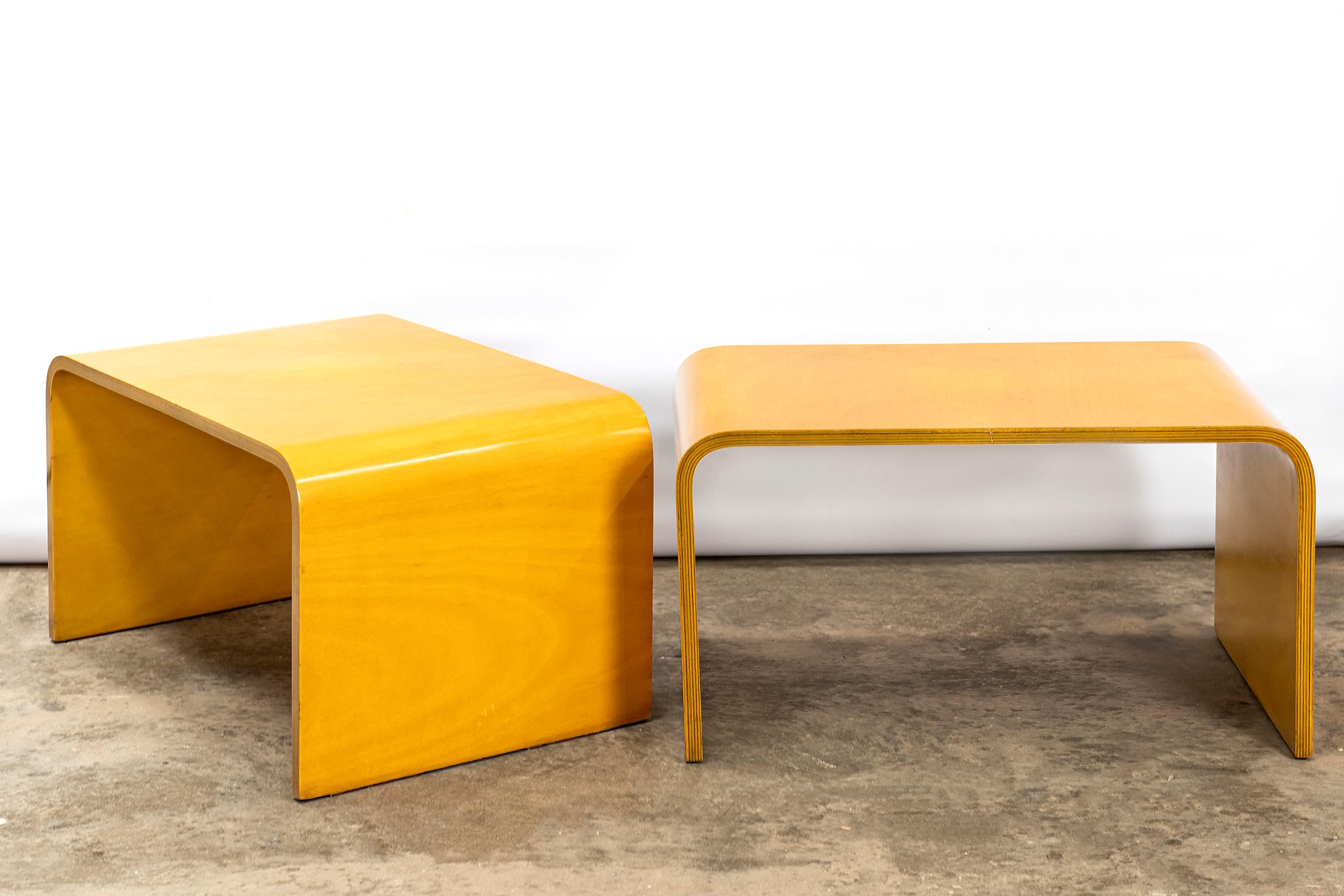 Mid-Century Modern Pair of Wood Side Tables by Stilka, Argentina, circa 1970 For Sale