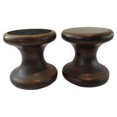 Pair of Wood Spool Tables