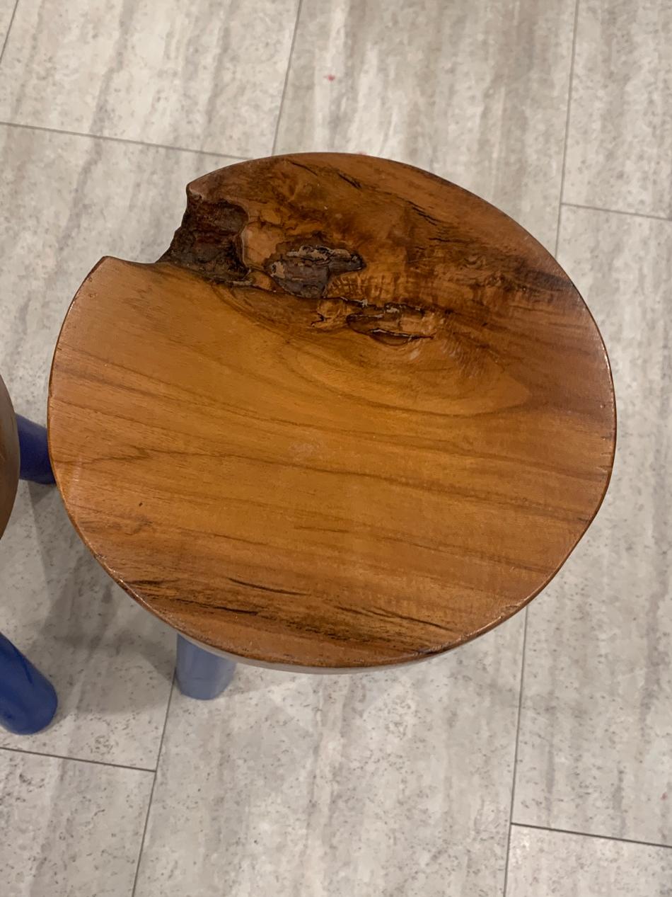 Pair of Wood Stools by Outlook International LTD 2