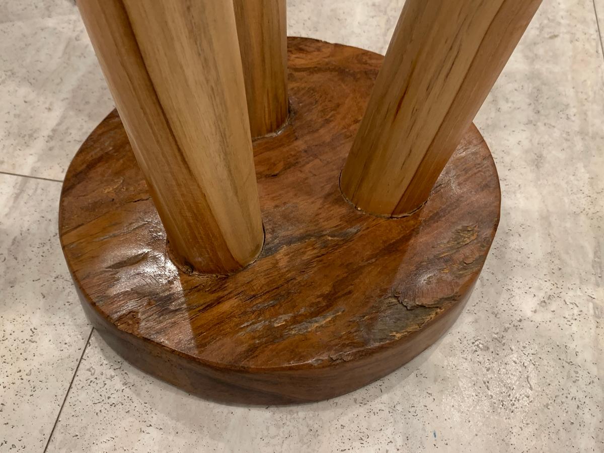 American Pair of Wood Stools by Outlook International LTD