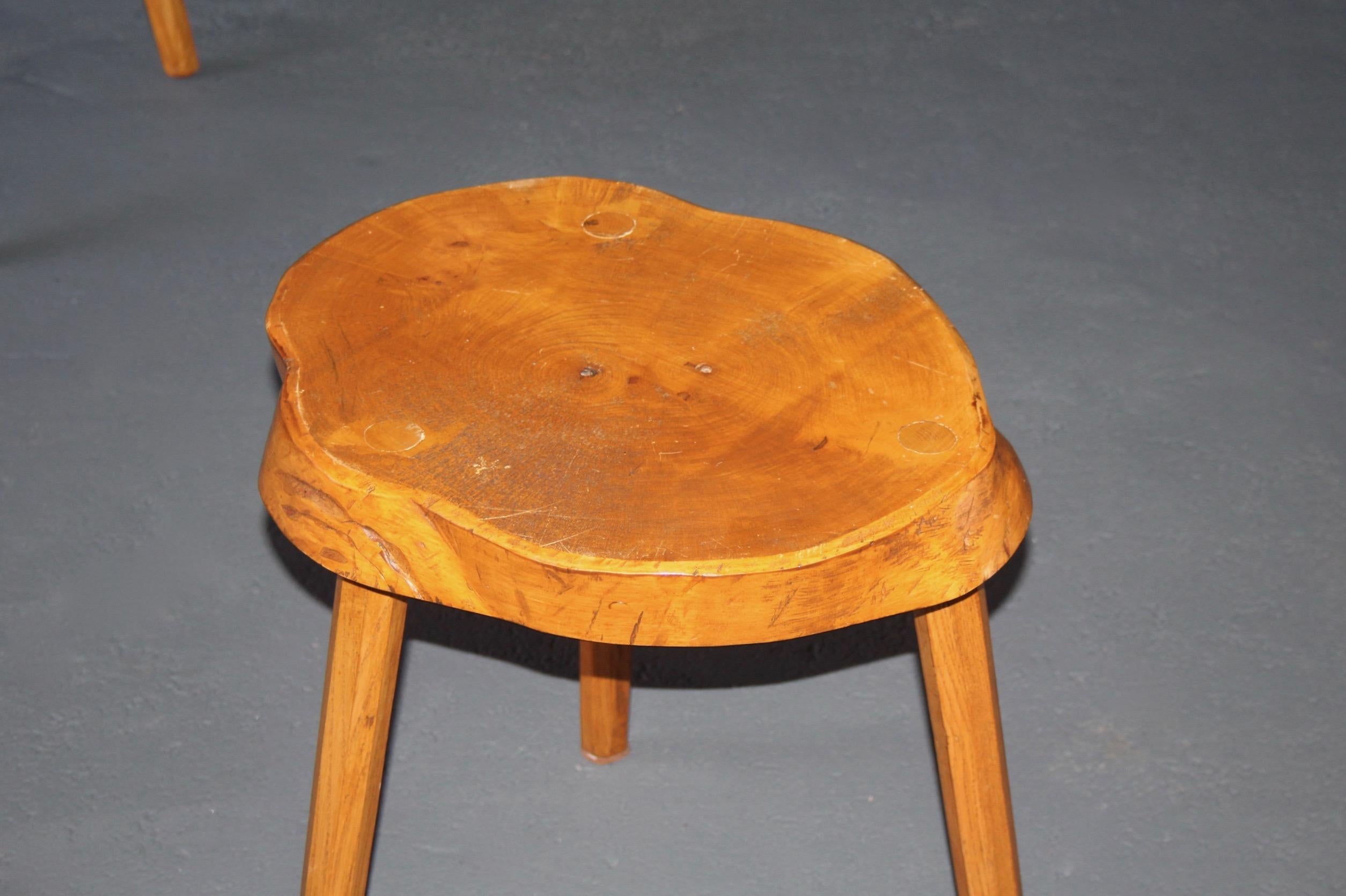 Late 20th Century Pair of Wood Stools