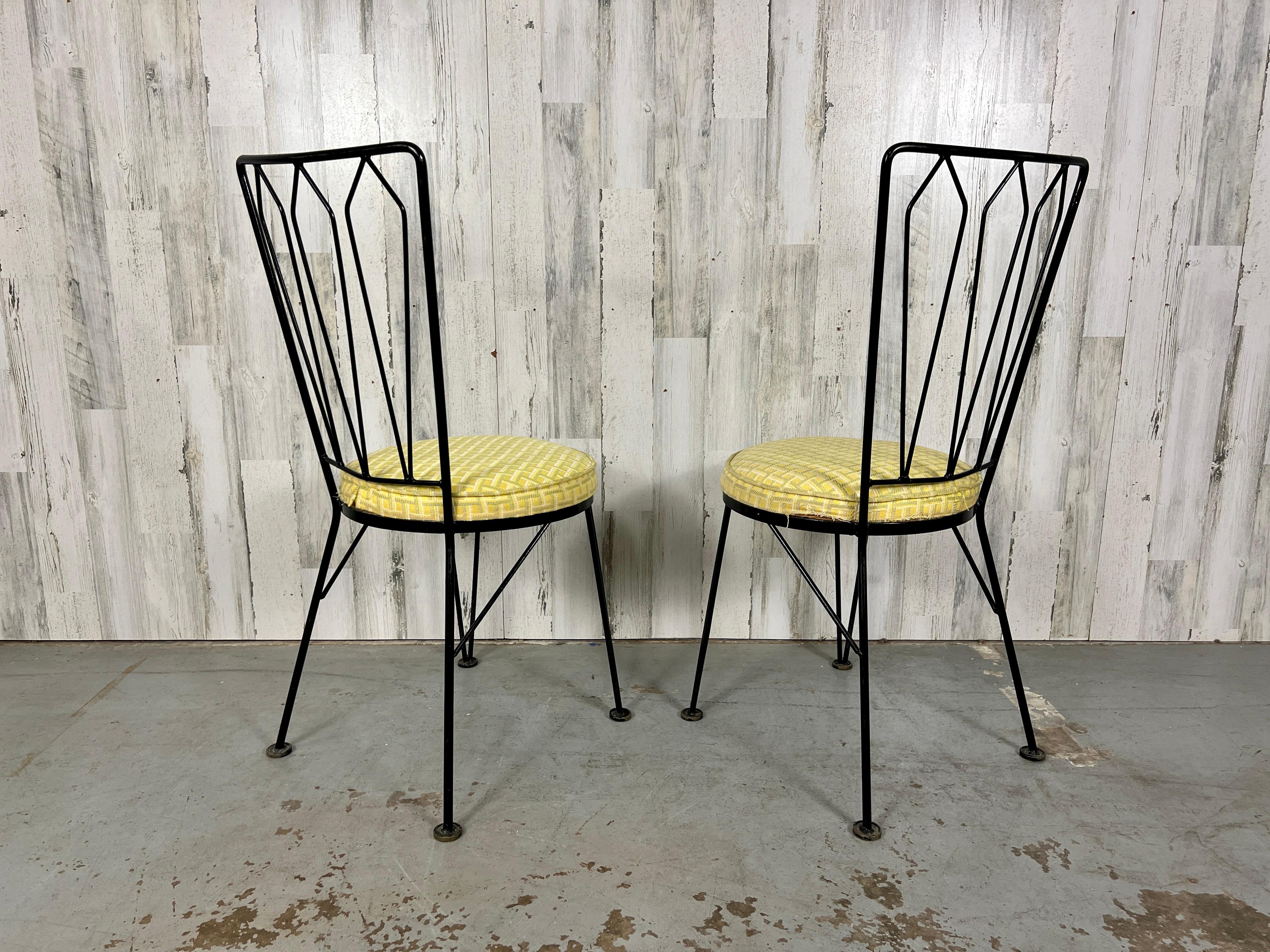 Pair of Woodard Iron Patio Chairs  For Sale 3