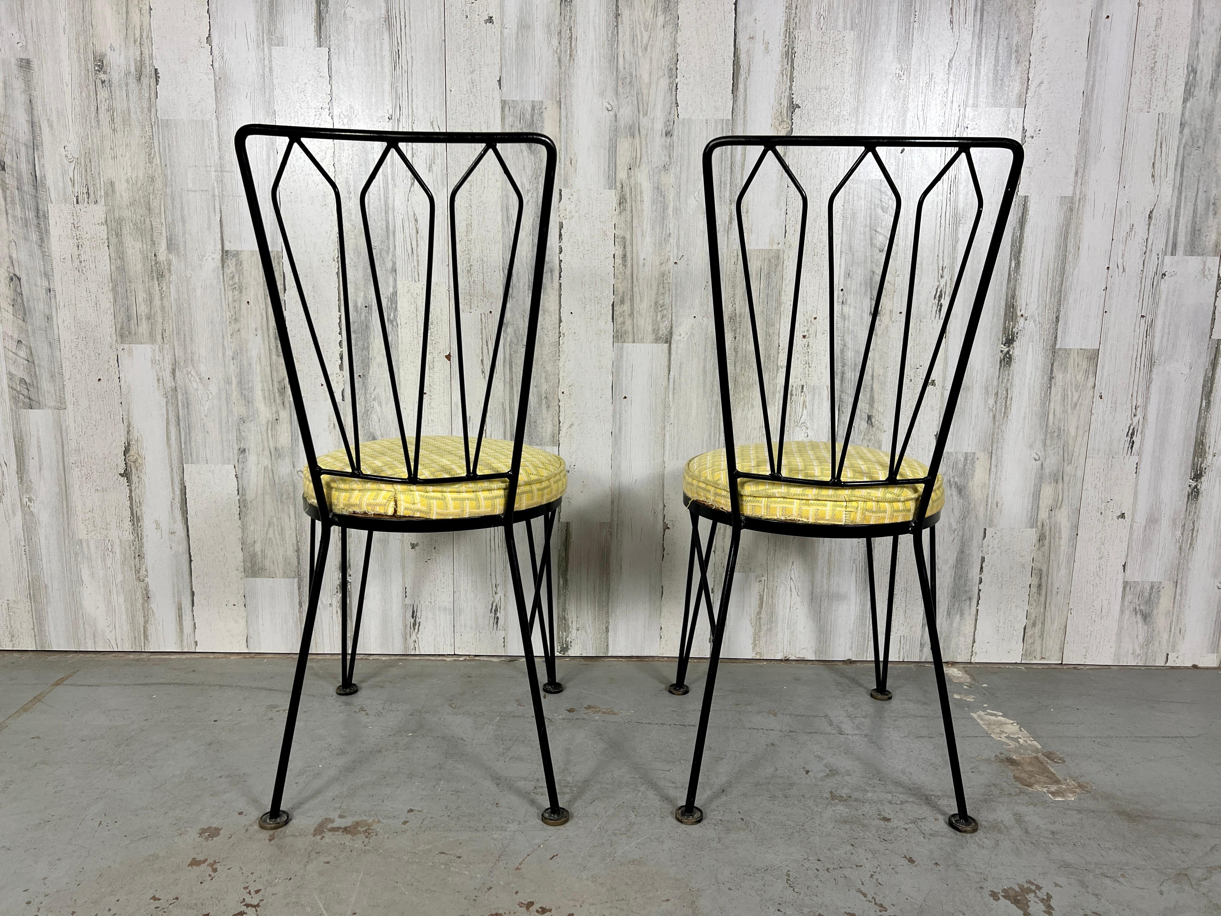 Pair of Woodard Iron Patio Chairs  For Sale 5