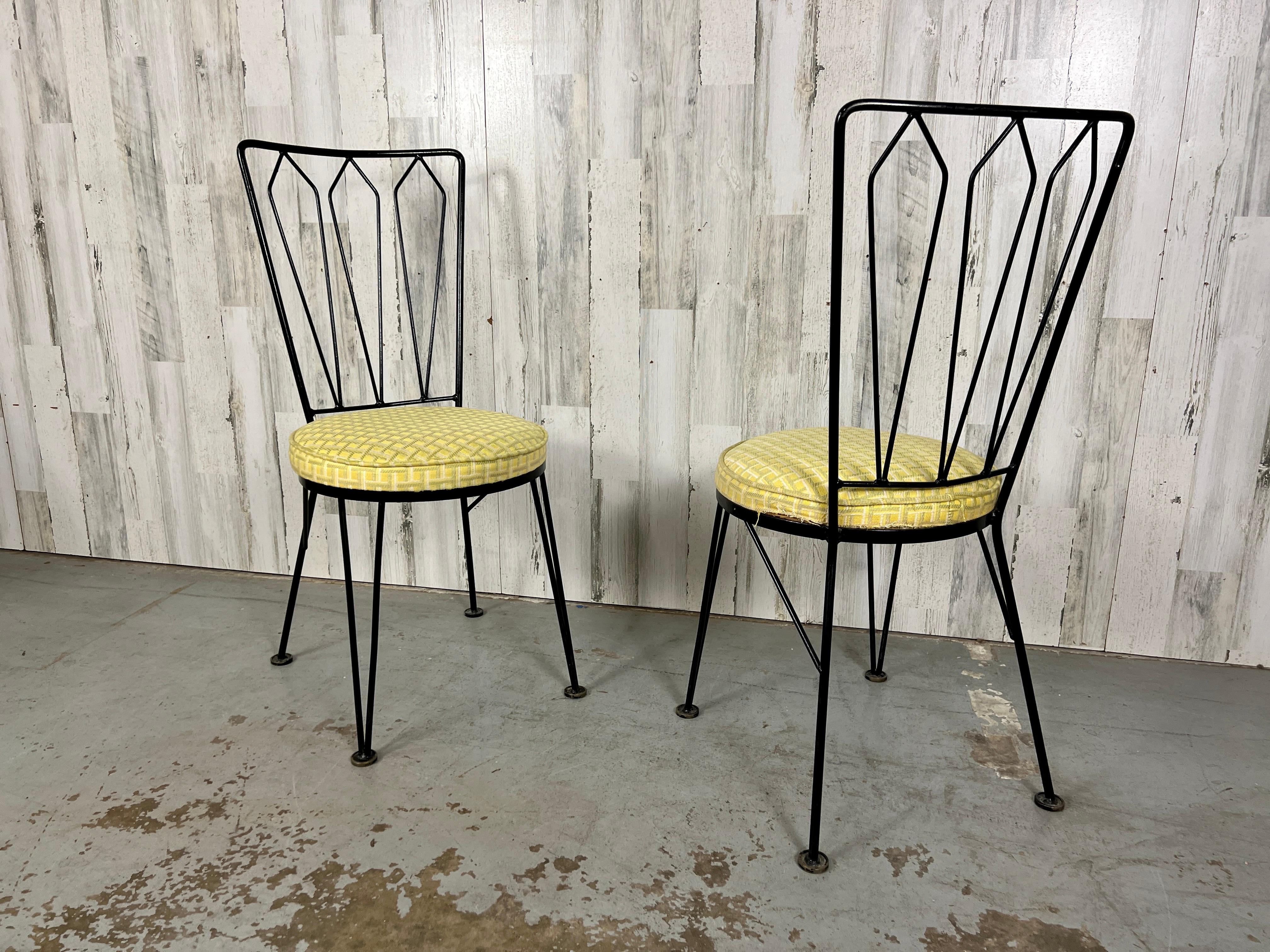 Pair of Woodard Iron Patio Chairs  For Sale 10