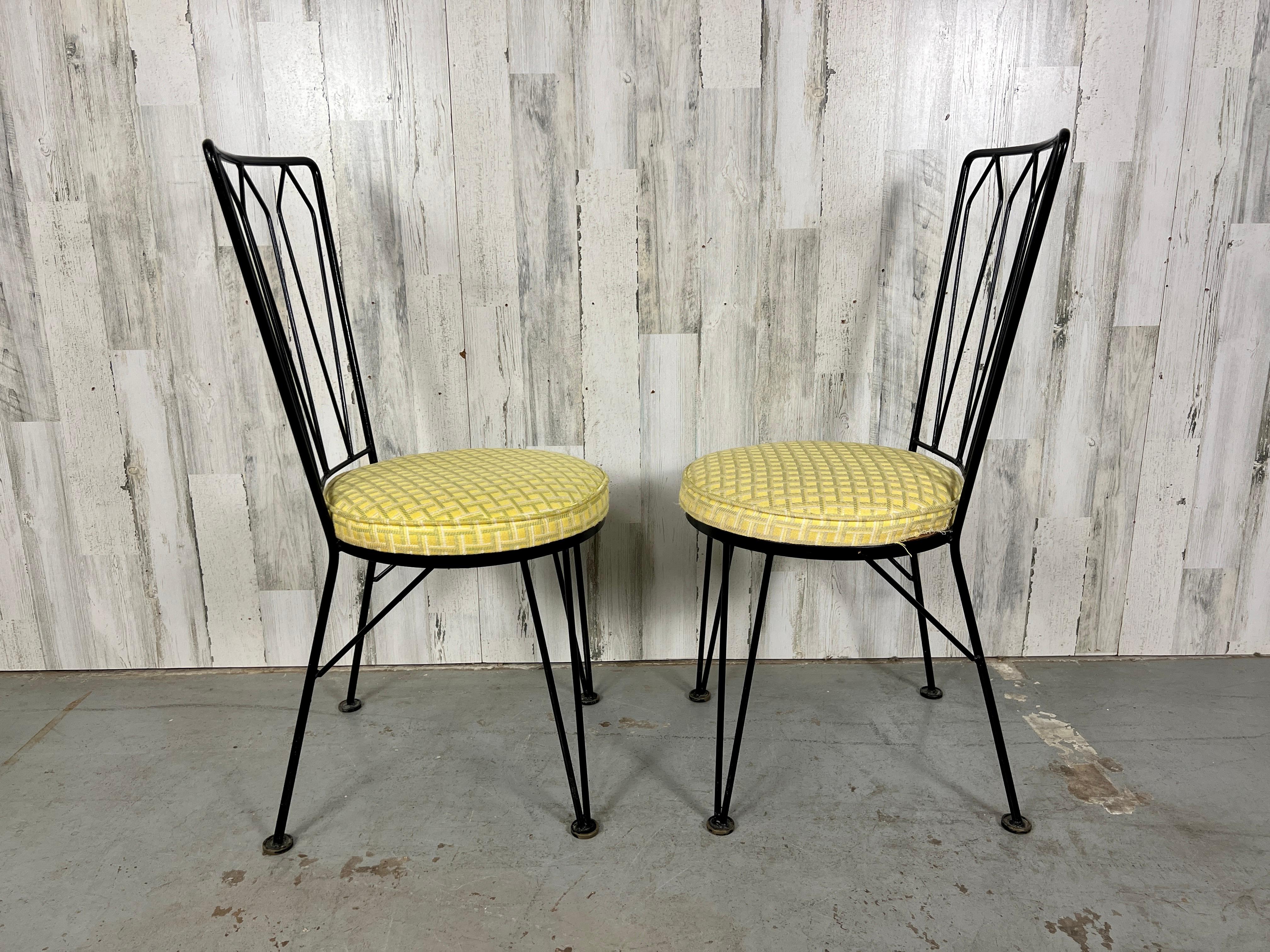 Pair of Woodard Iron Patio Chairs  For Sale 1