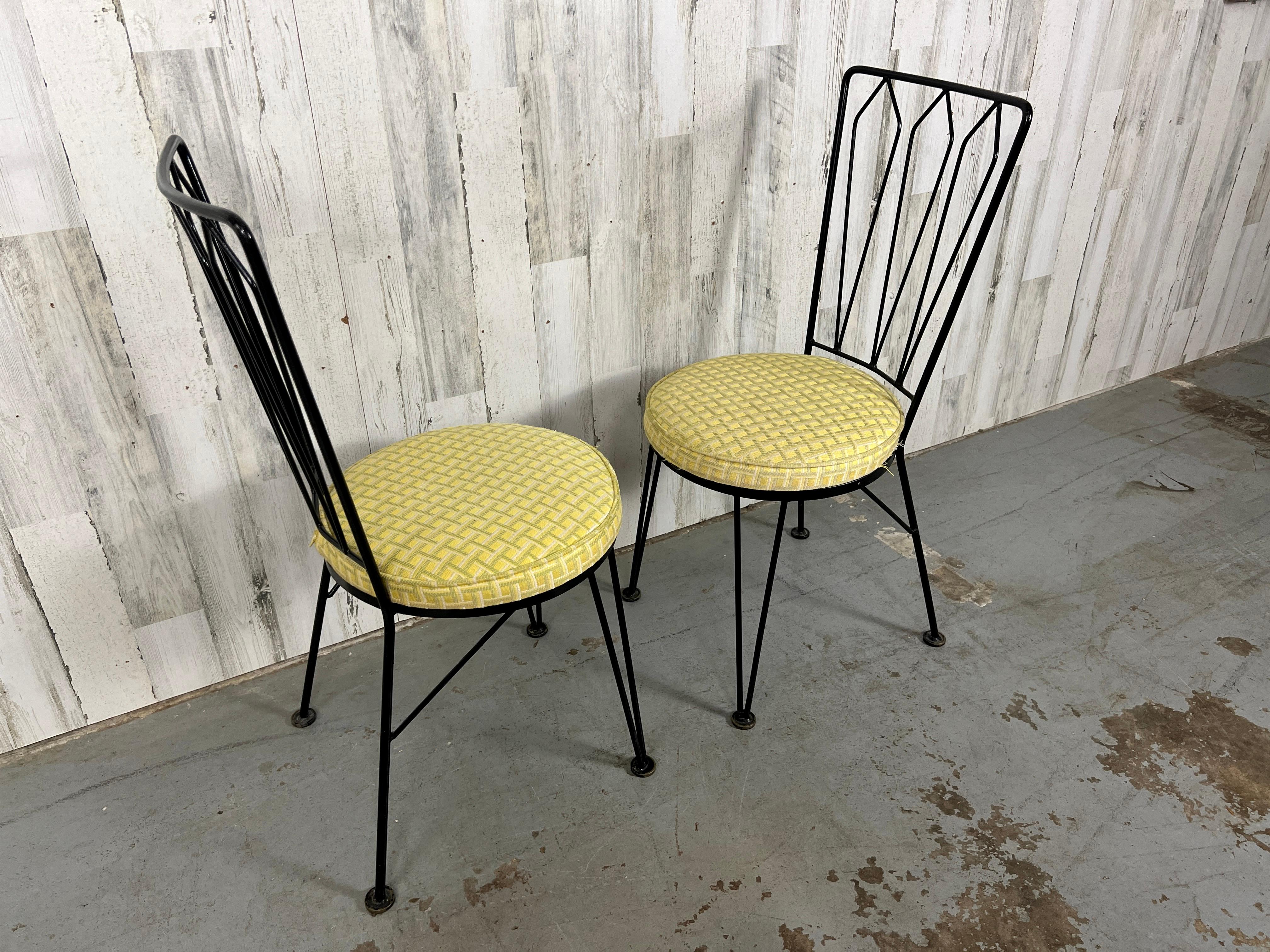 Pair of Woodard Iron Patio Chairs  For Sale 2