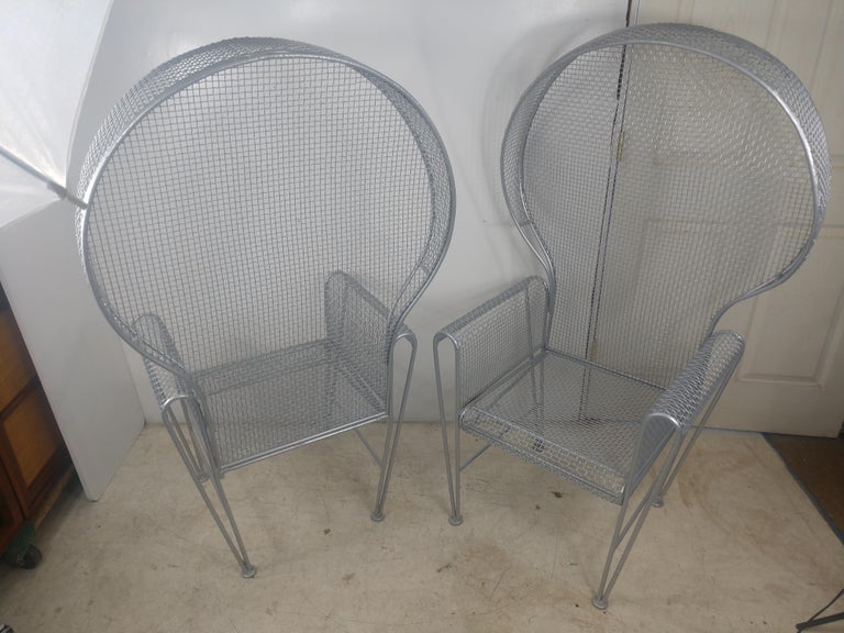 Pair of Woodard Sculptura Canopied Garden Chairs, C1960 For Sale 2