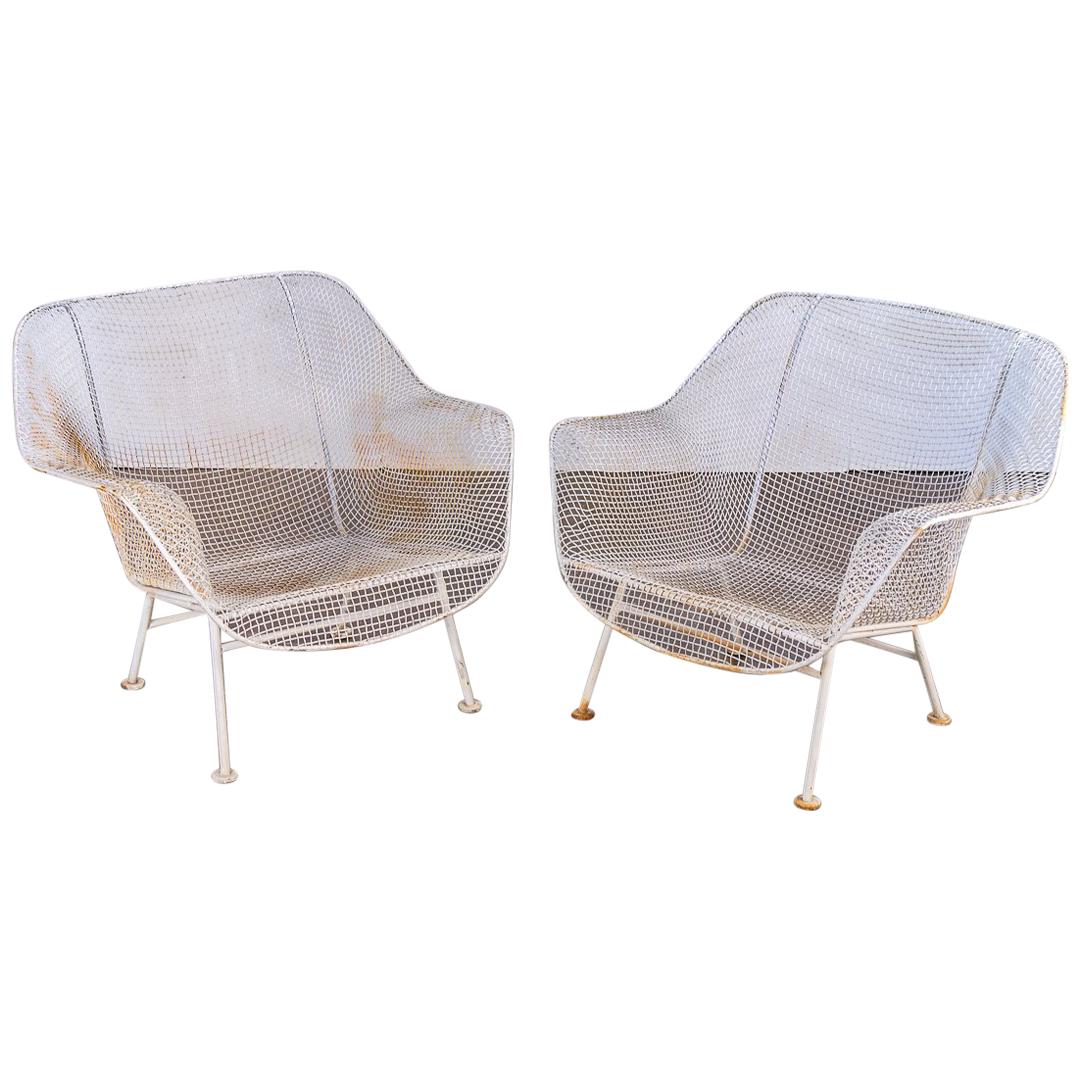 Pair of Woodard Sculptura Garden Lounge Chairs