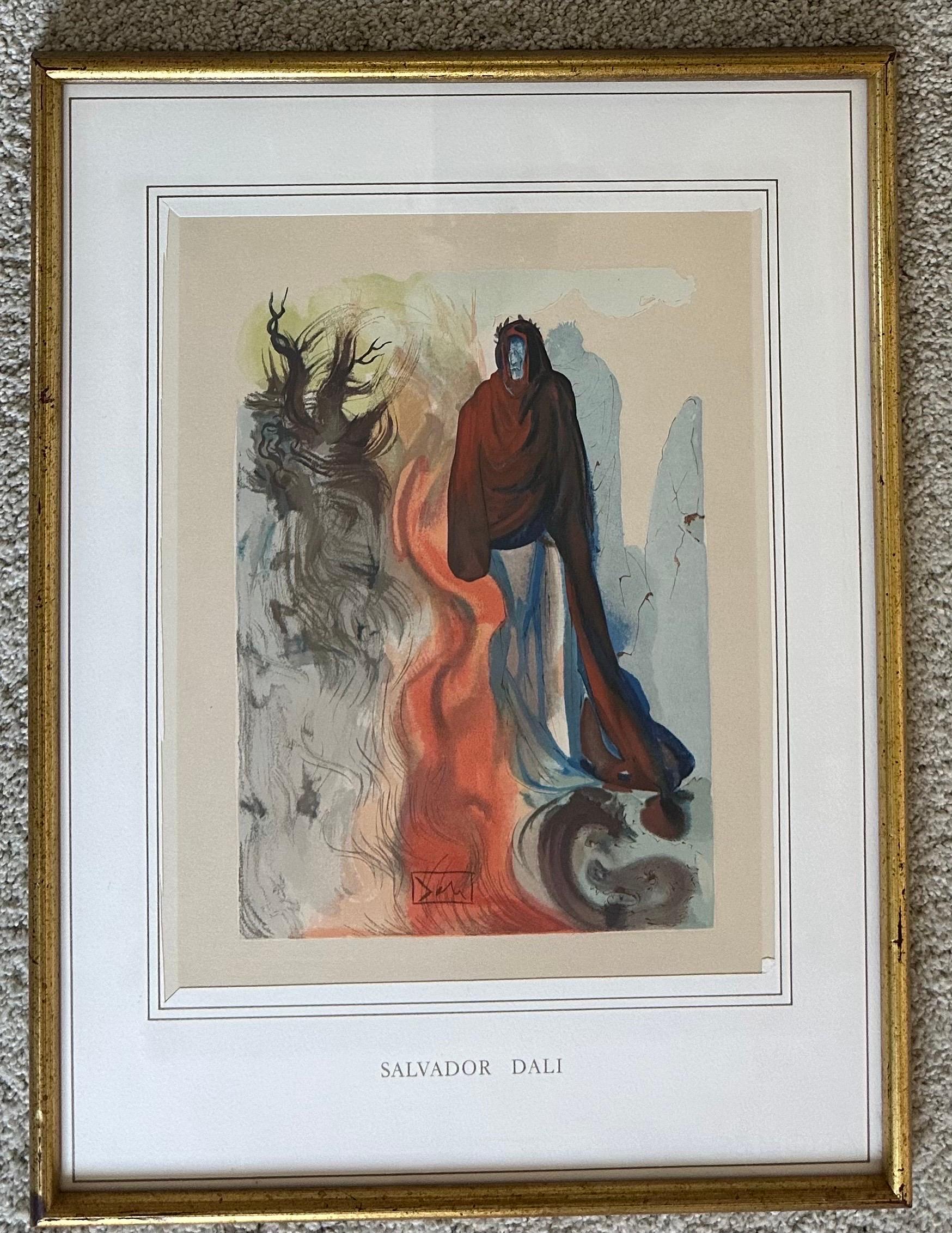 Carta Coppia di stampe su legno della serie Divina Commedia di Salvador Dali in vendita
