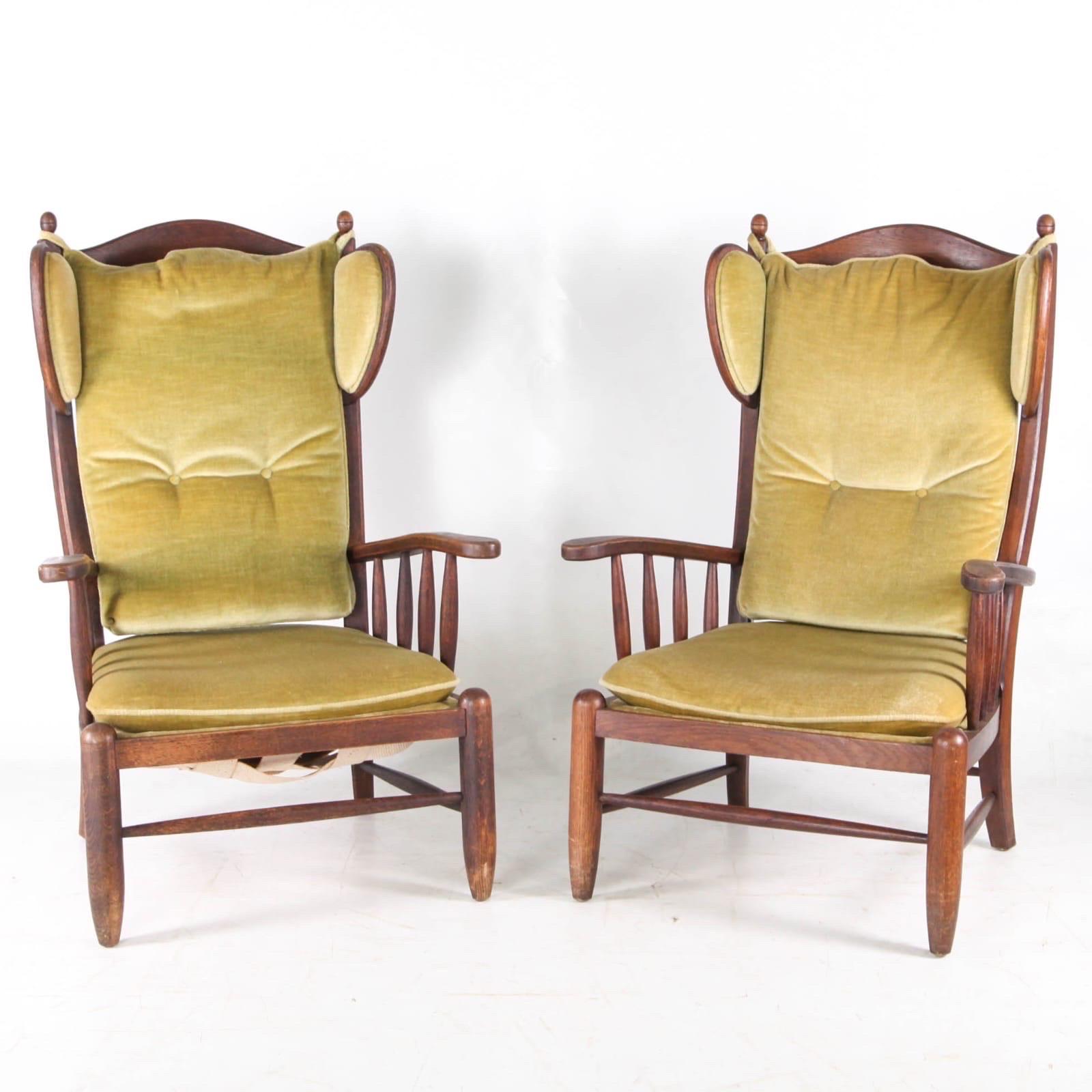Paire de fauteuils en bois en vente 4