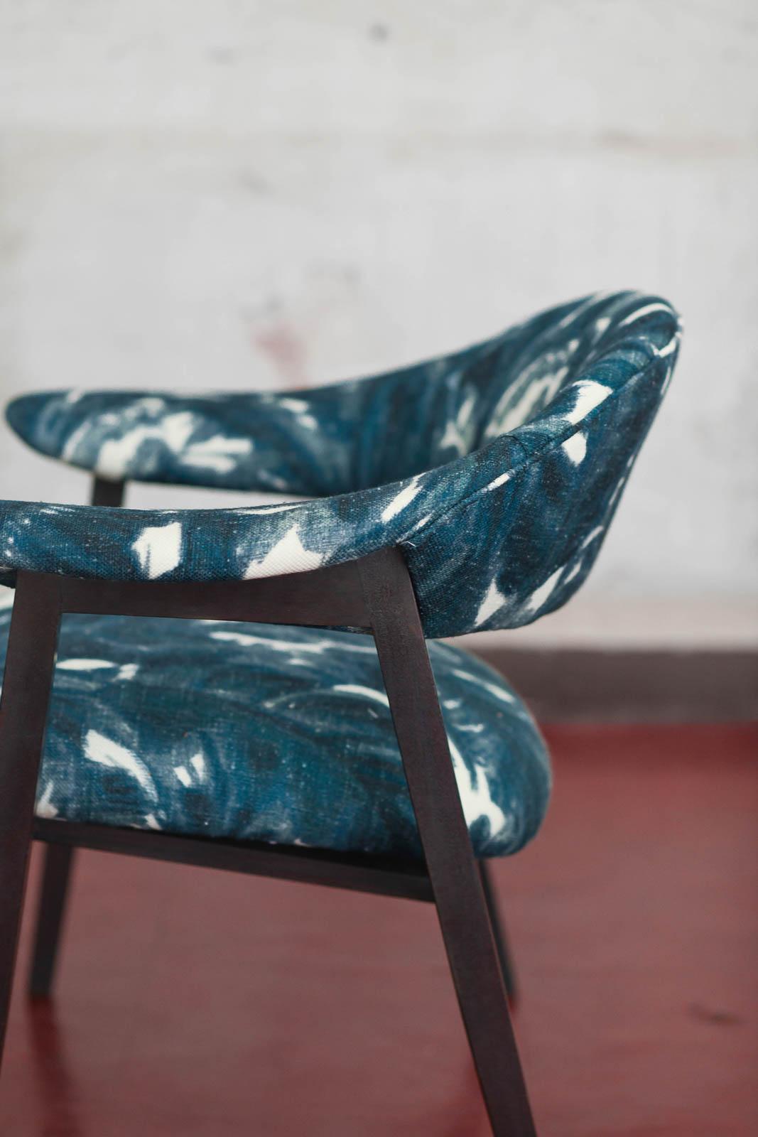 Pair of wooden armchairs prod. “Poggi” – Italy 1950 For Sale 3