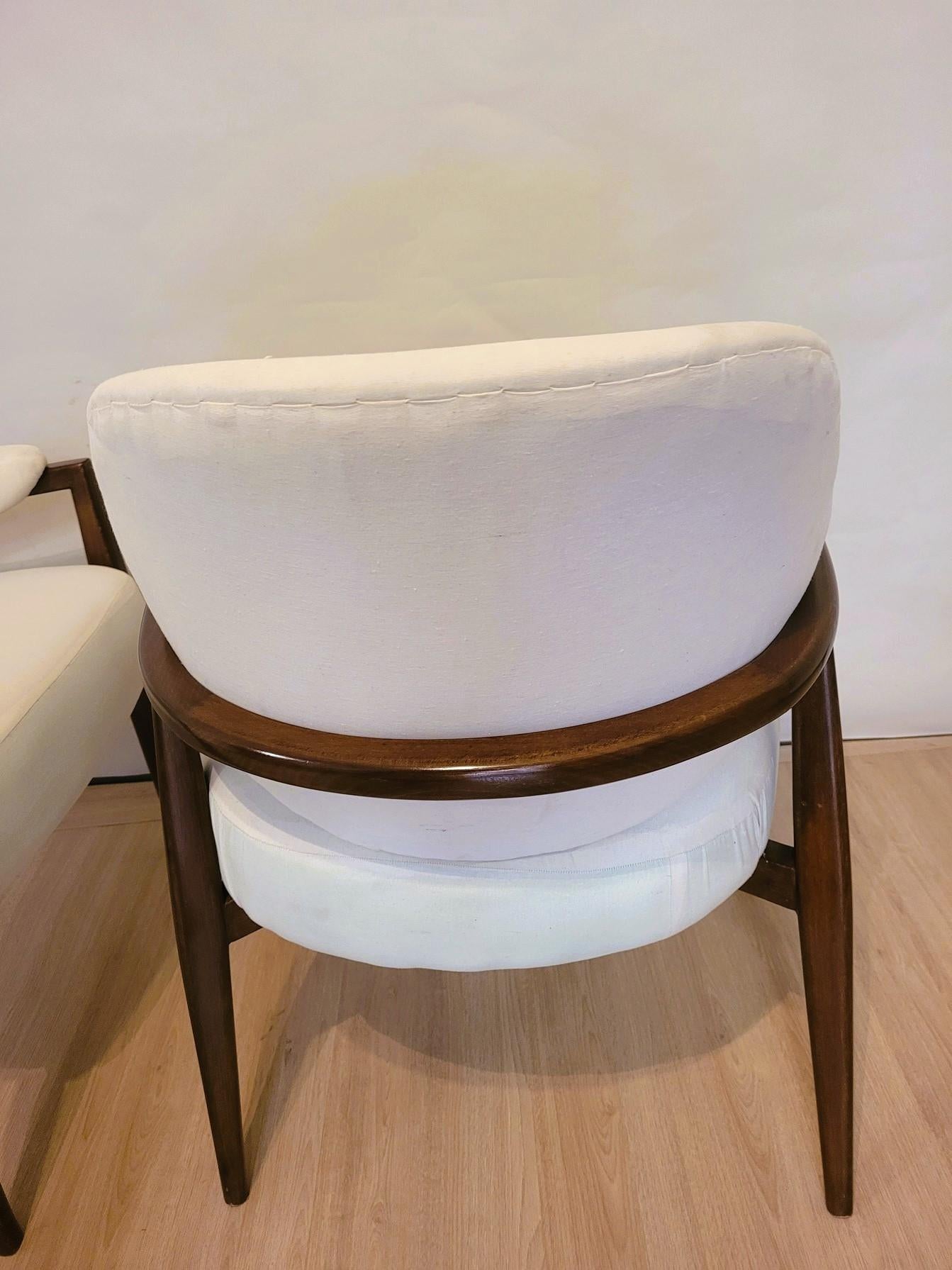 Pair Of Wooden Armchairs With Basket Back, 50s/60s, 20th Century 4