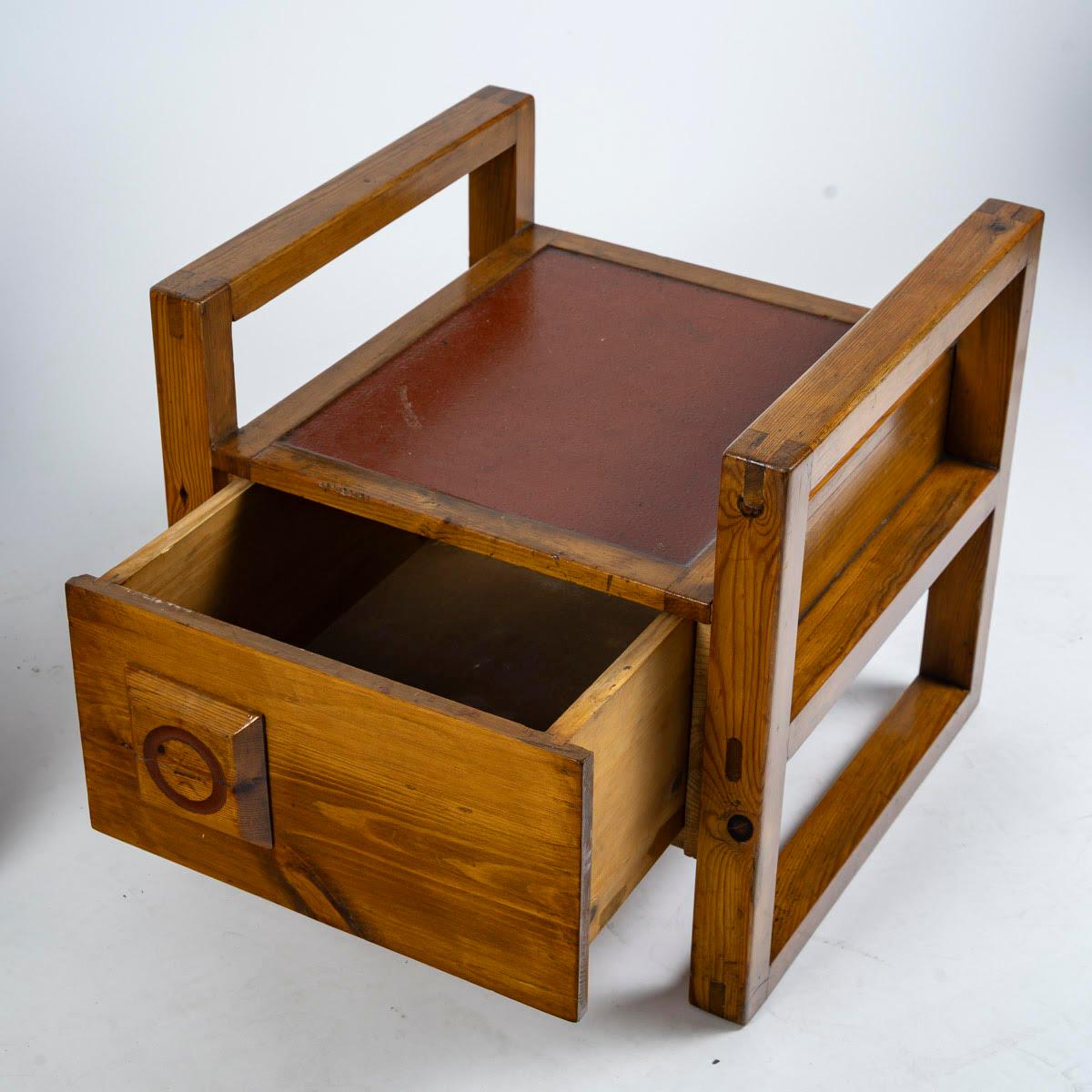 XX secolo Coppia di comodini in legno degli anni '60. in vendita