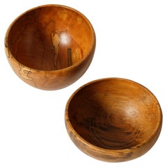 Pair of Wooden Bowls by Gösta Israelsson, Sweden, 1950s