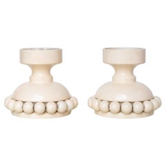 Pareja de candelabros de madera de Kaija Aarikka para Aarikka, Finlandia Años 60
