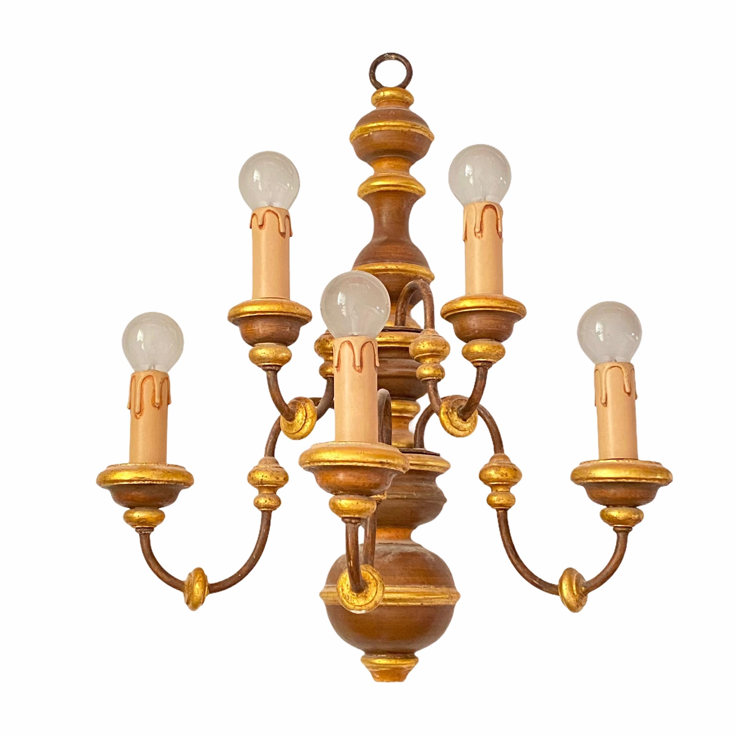 Add a touch of opulence to your home with this charming pair of sconces. Perfect gilt and hand carved wood to enhance any chic or eclectic home. We'd love to see it hanging in an entryway as a charming welcome home. Built in the 1960s, in Italy,