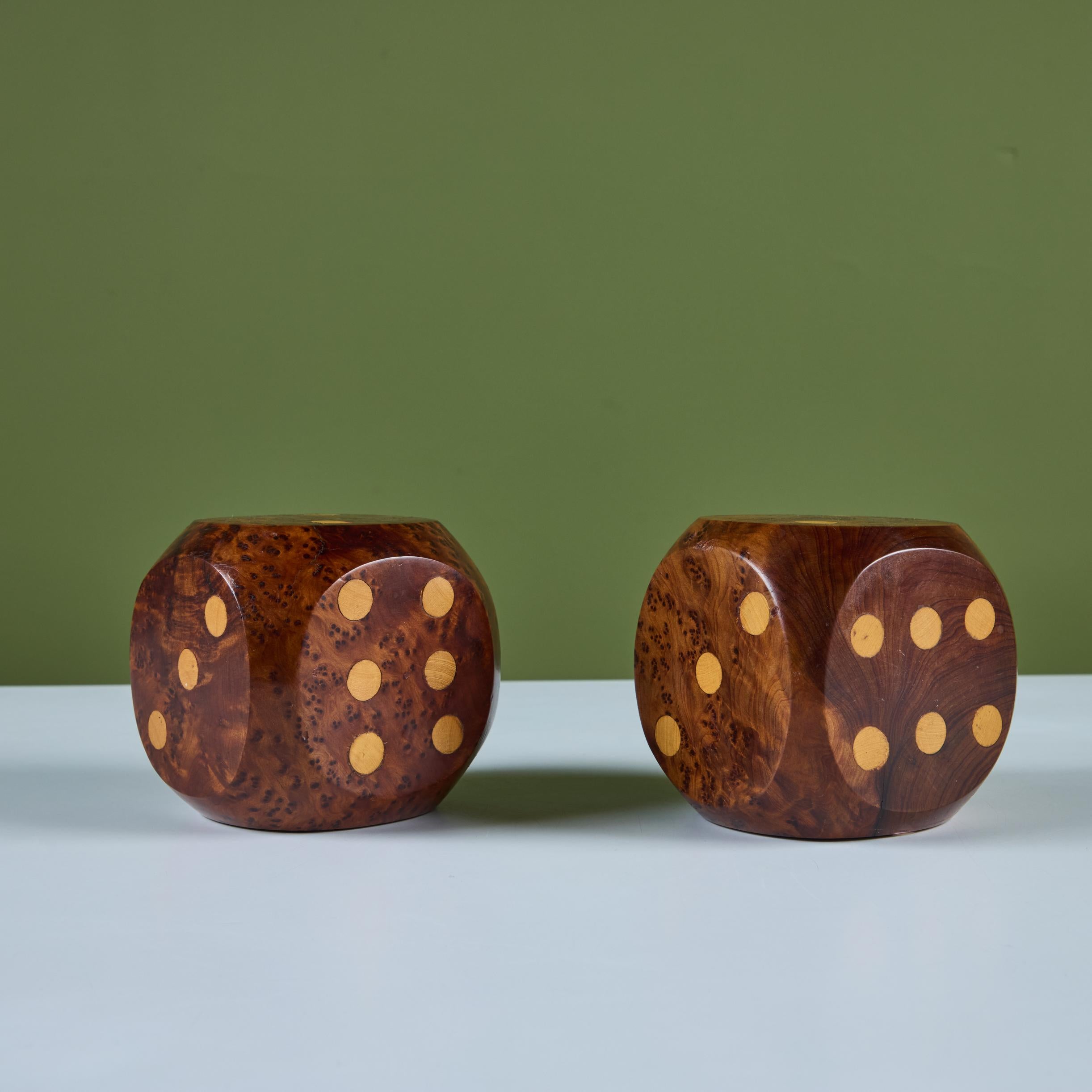 Pair of Wooden Dice For Sale 6