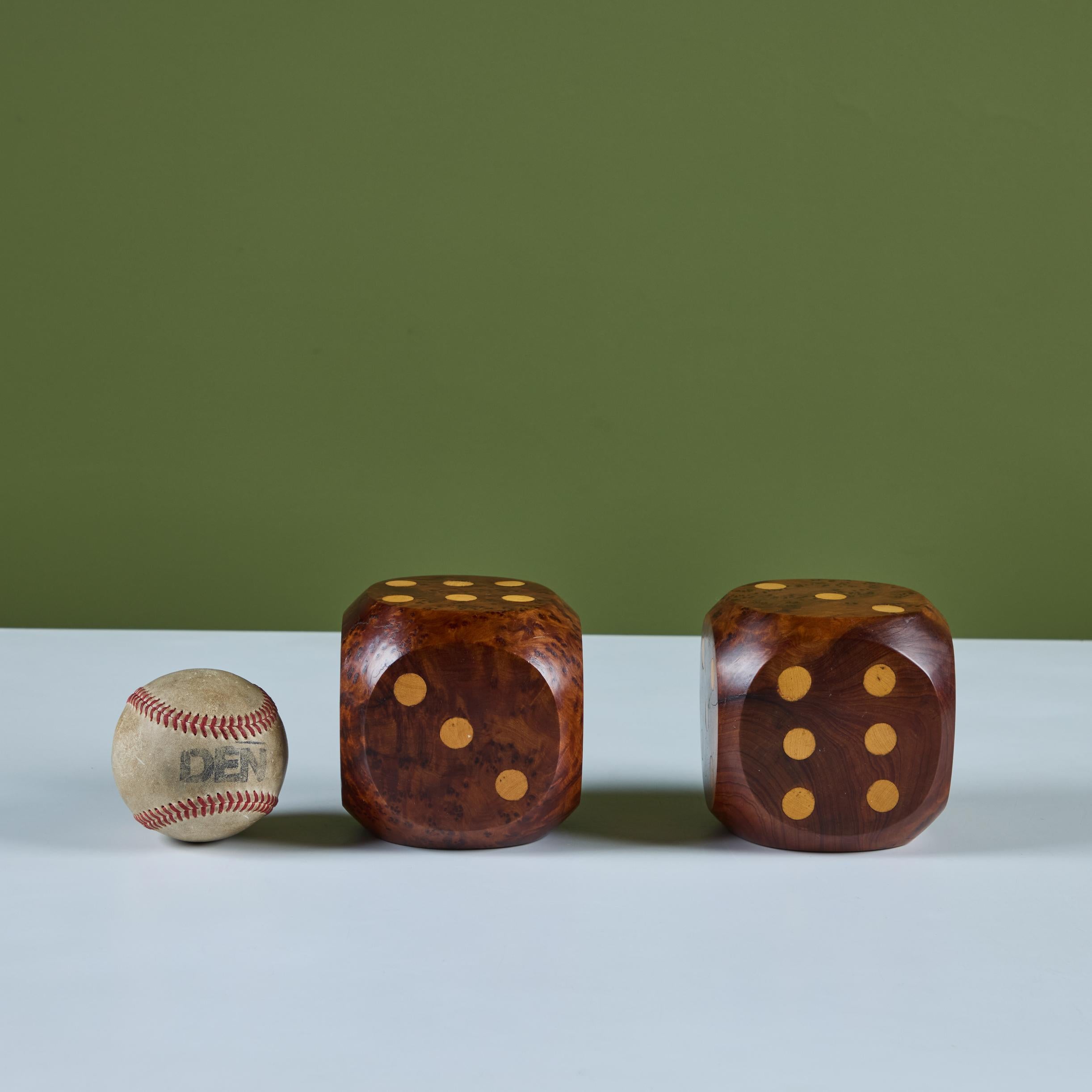 Pair of Wooden Dice For Sale 7