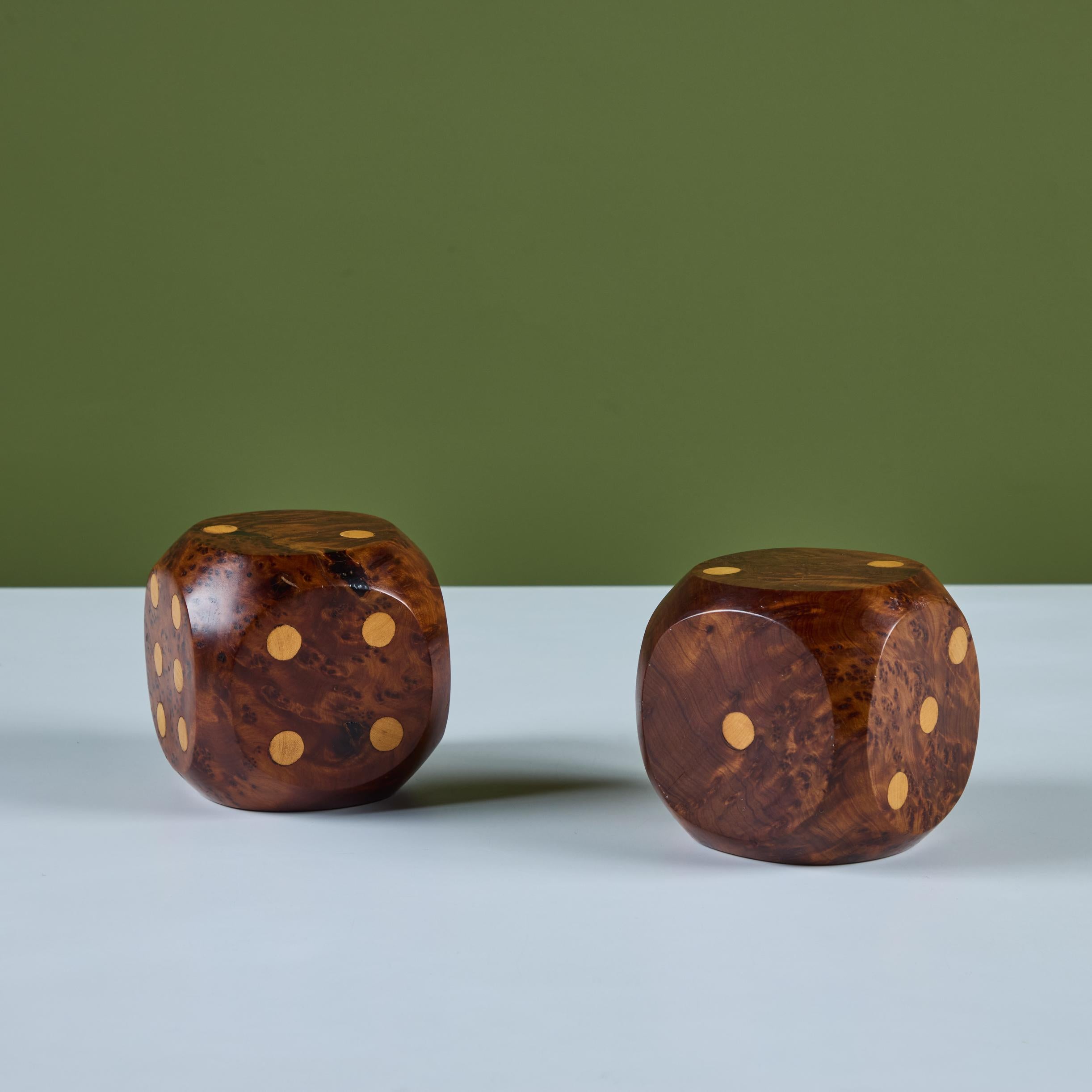 20th Century Pair of Wooden Dice For Sale
