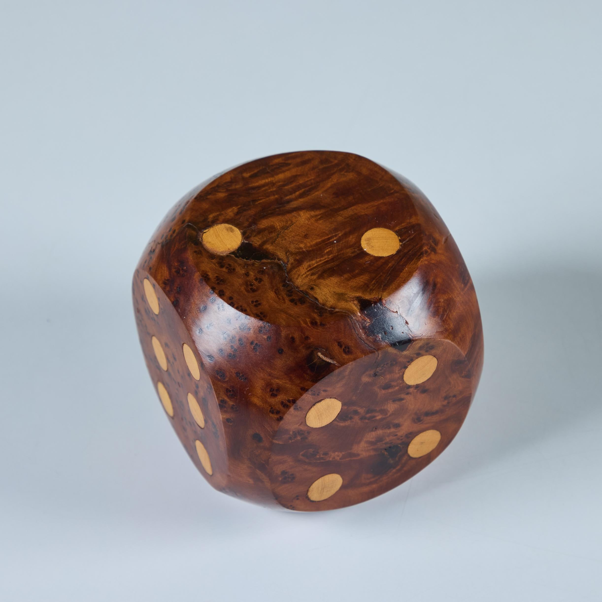 Pair of Wooden Dice For Sale 3