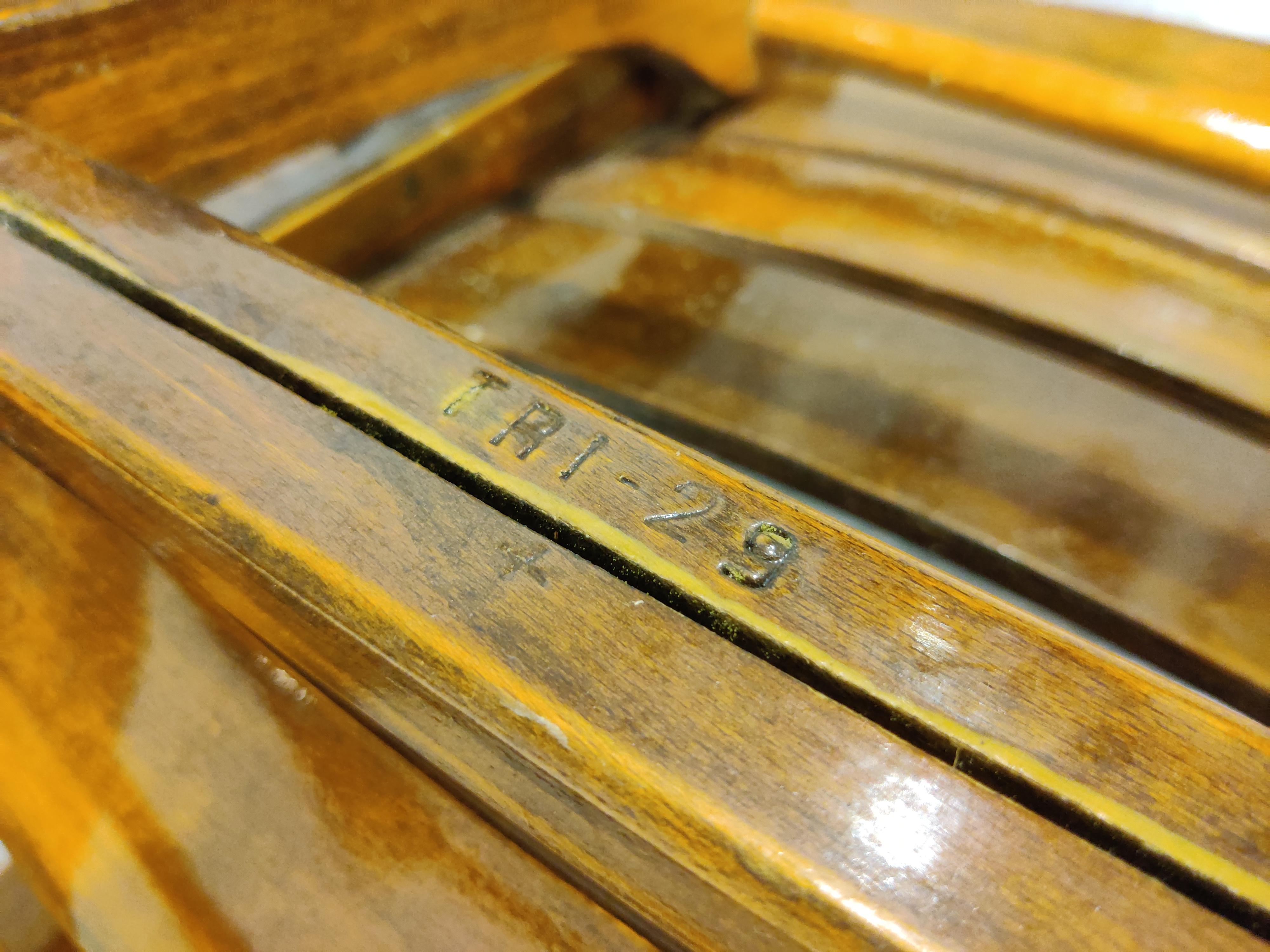 Pair of Wooden Folding Garden Chairs with Table, 1950s 4