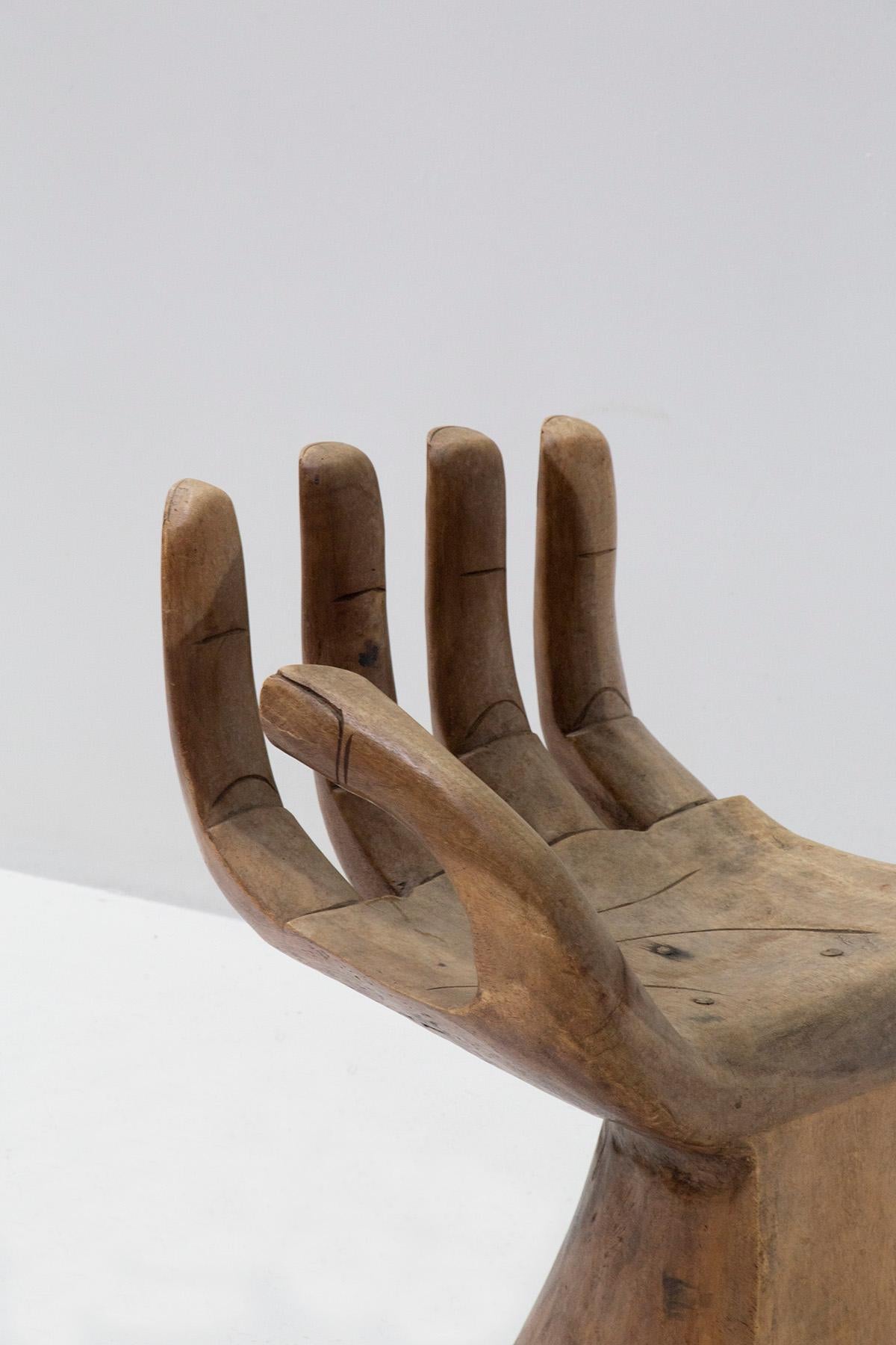 Pair of Wooden Hand-Chair in the Style of Pedro Friedeberg 1