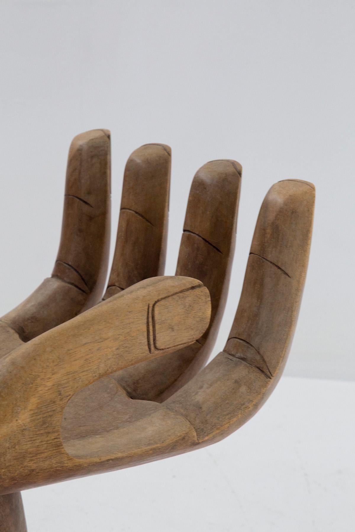 Pair of Wooden Hand-Chair in the Style of Pedro Friedeberg 2